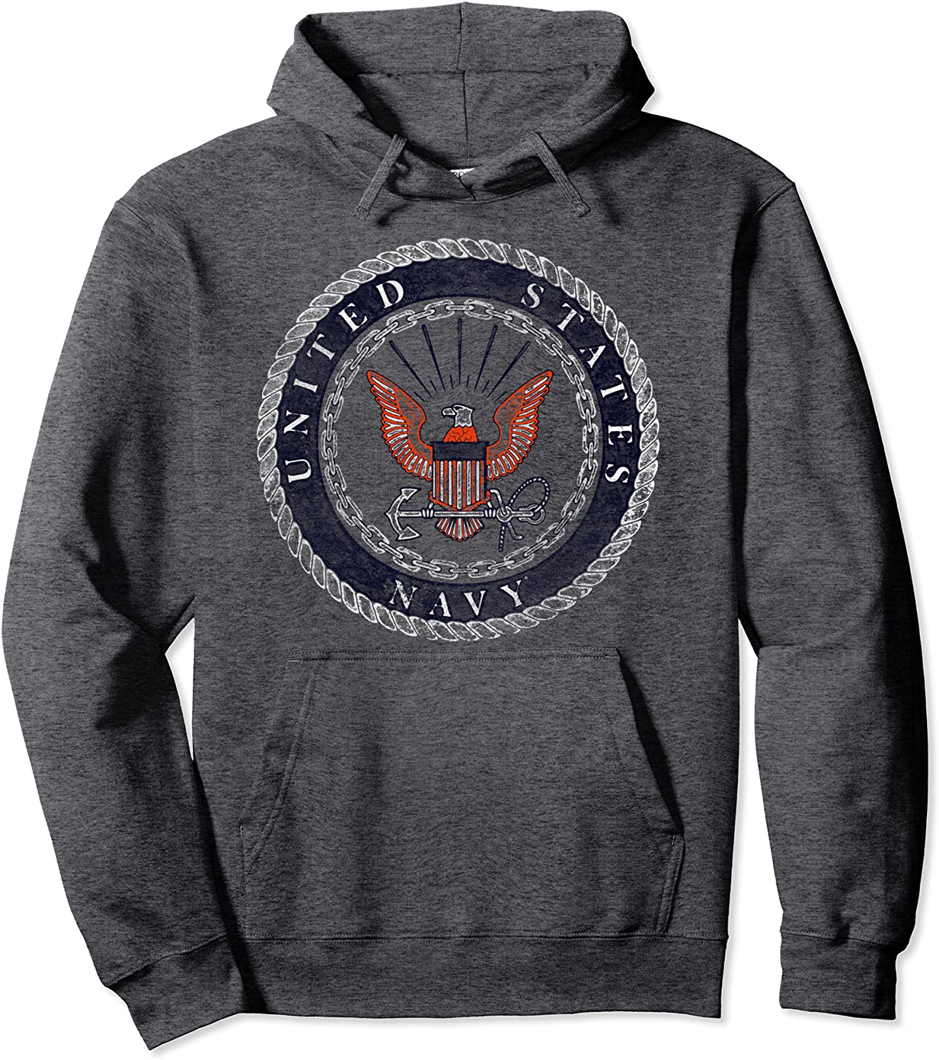 US Navy Rough Emblem Pullover Hoodie