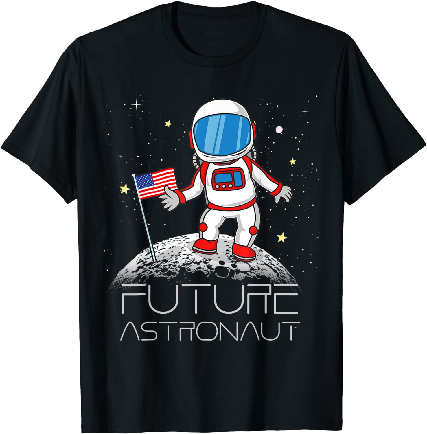 Kids Future Astronaut Man On The Moon Astronomy Gift T-Shirt