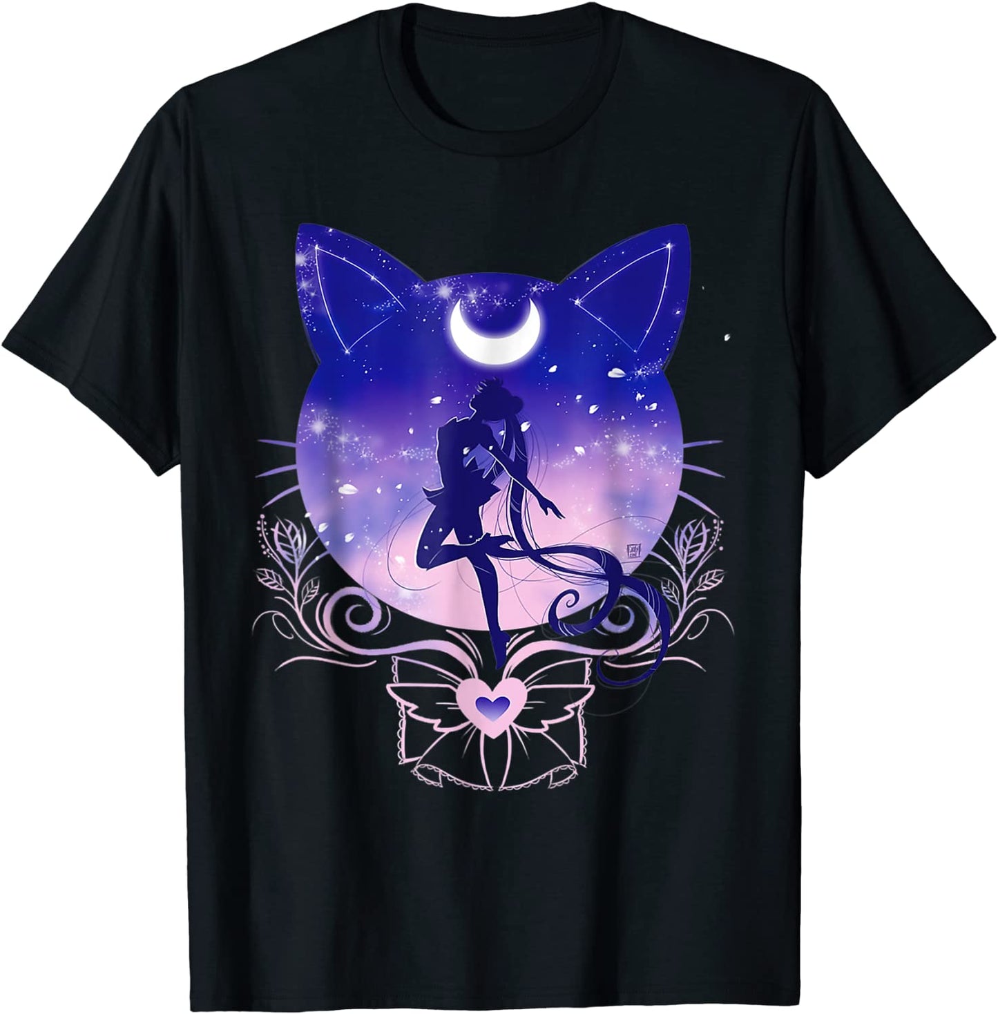 Cat-Moon Sailor T-Shirt T-Shirt