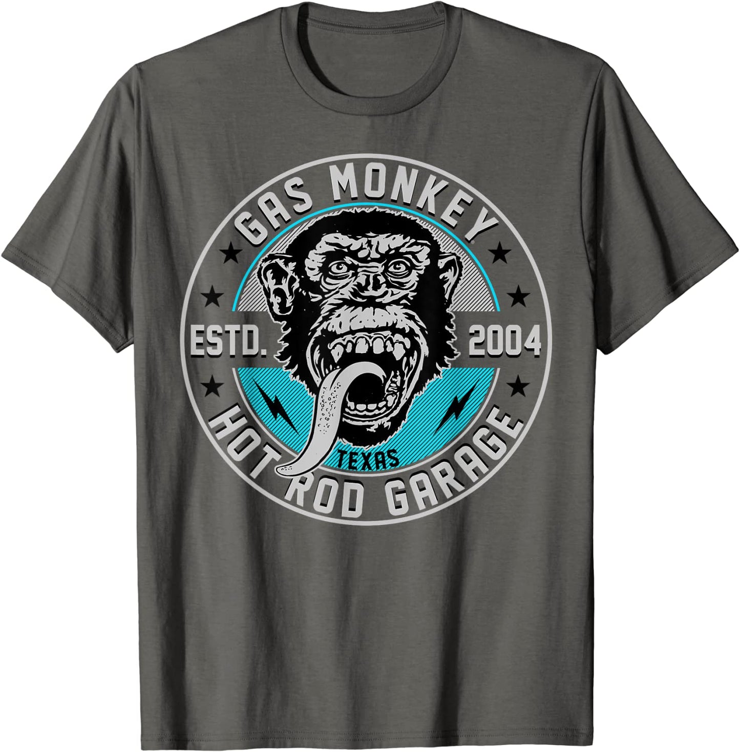 Gas Monkey Garage Established 2004 Line Art Badge T-Shirt