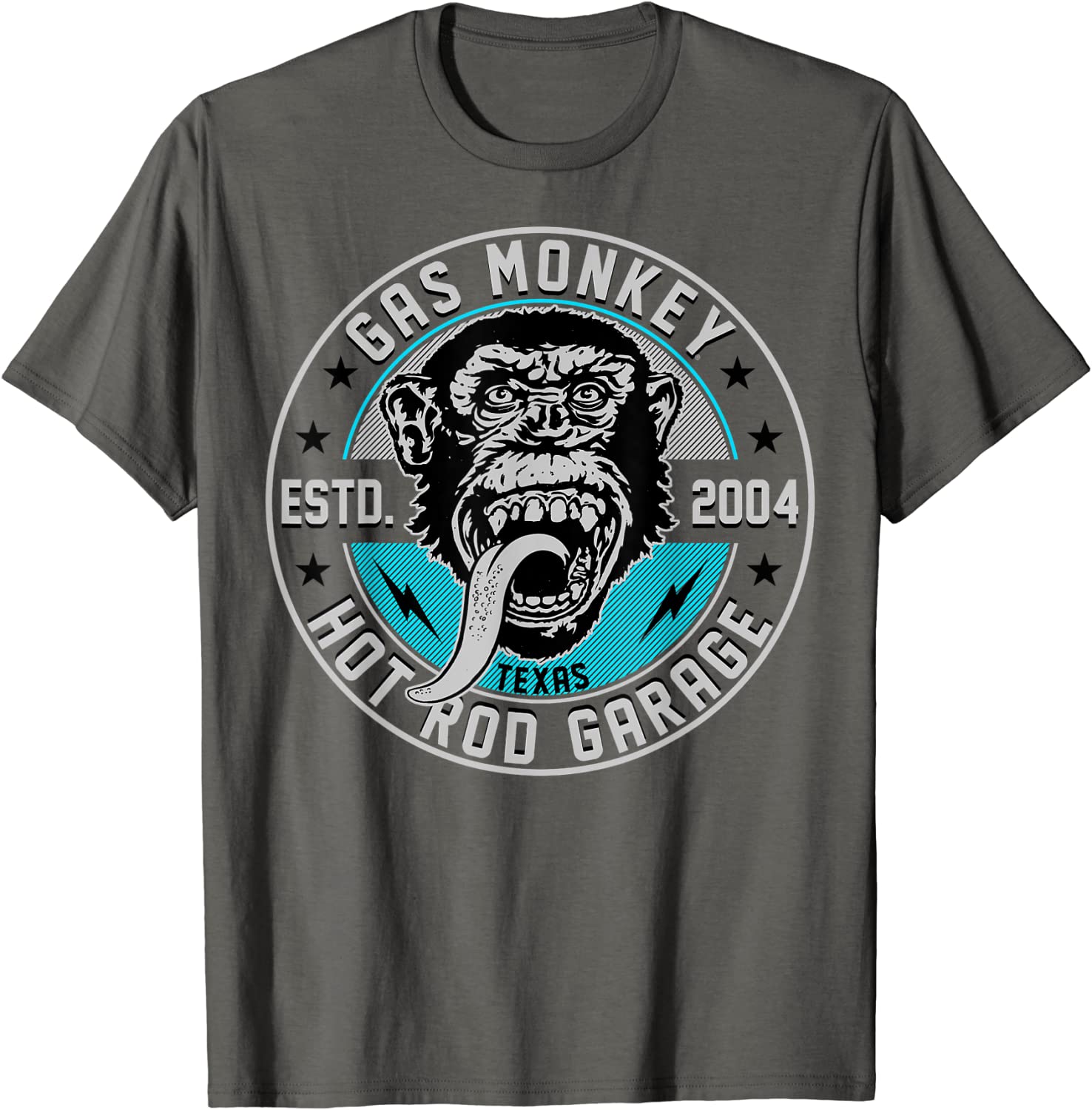 Gas Monkey Garage Established 2004 Line Art Badge T-Shirt