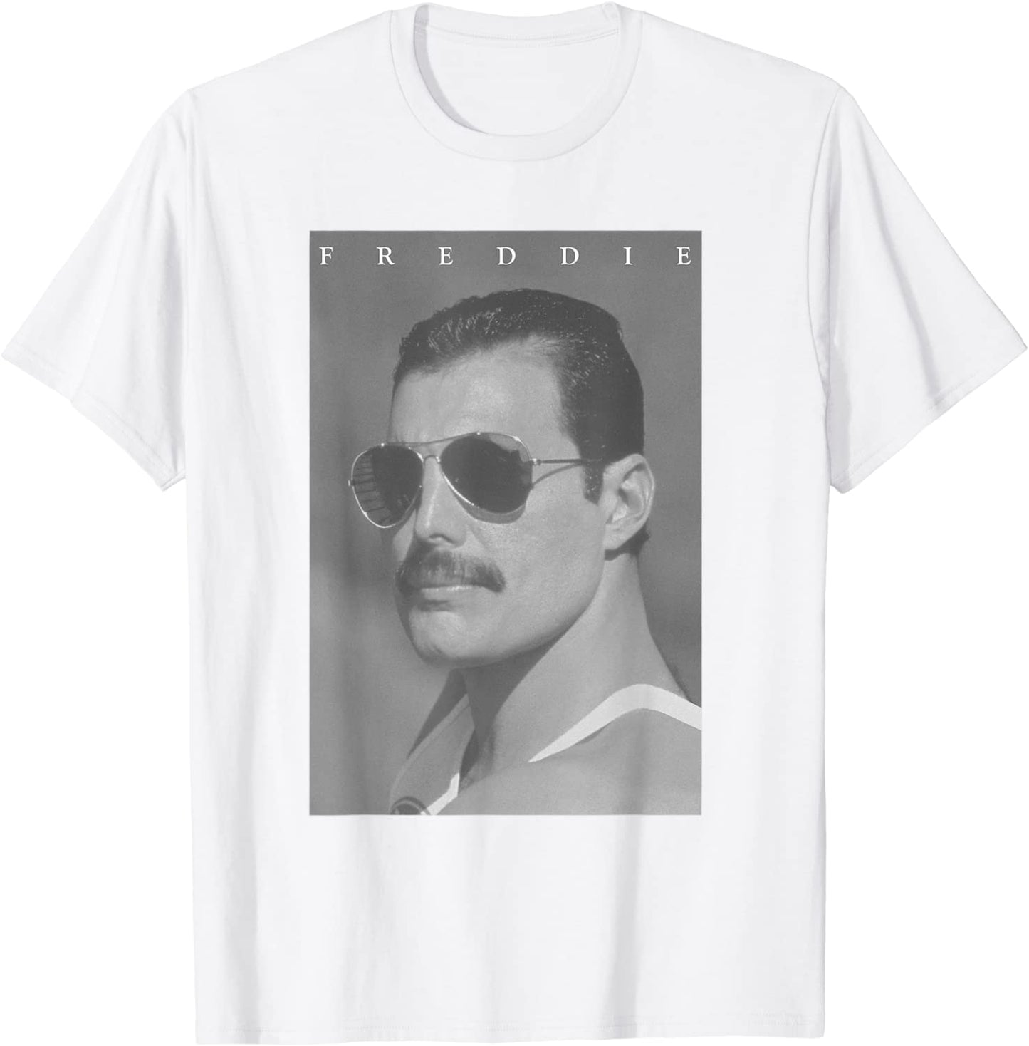 Freddie Mercury Official BW Shades Photo T-Shirt