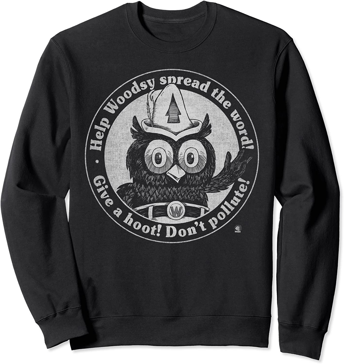 Woodsy Owl Give a Hoot Dont Pollute Faded Vintage Sweatshirt