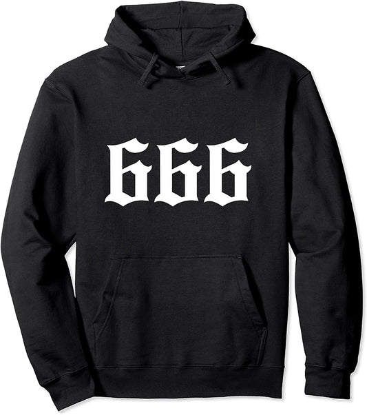 666 Number of the Beast Satanic Symbol Pullover Hoodie