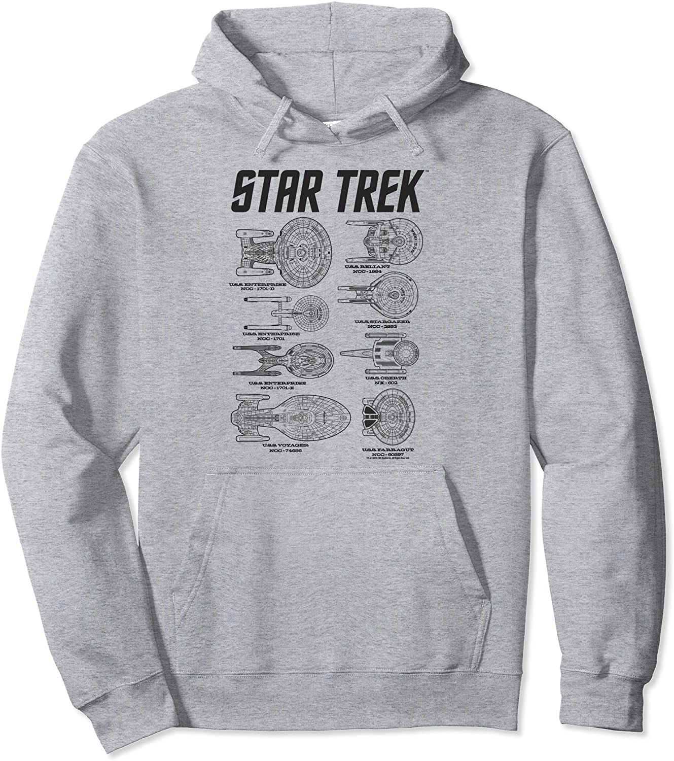 Star Trek Next Generation Ships Of Trek Hoodie