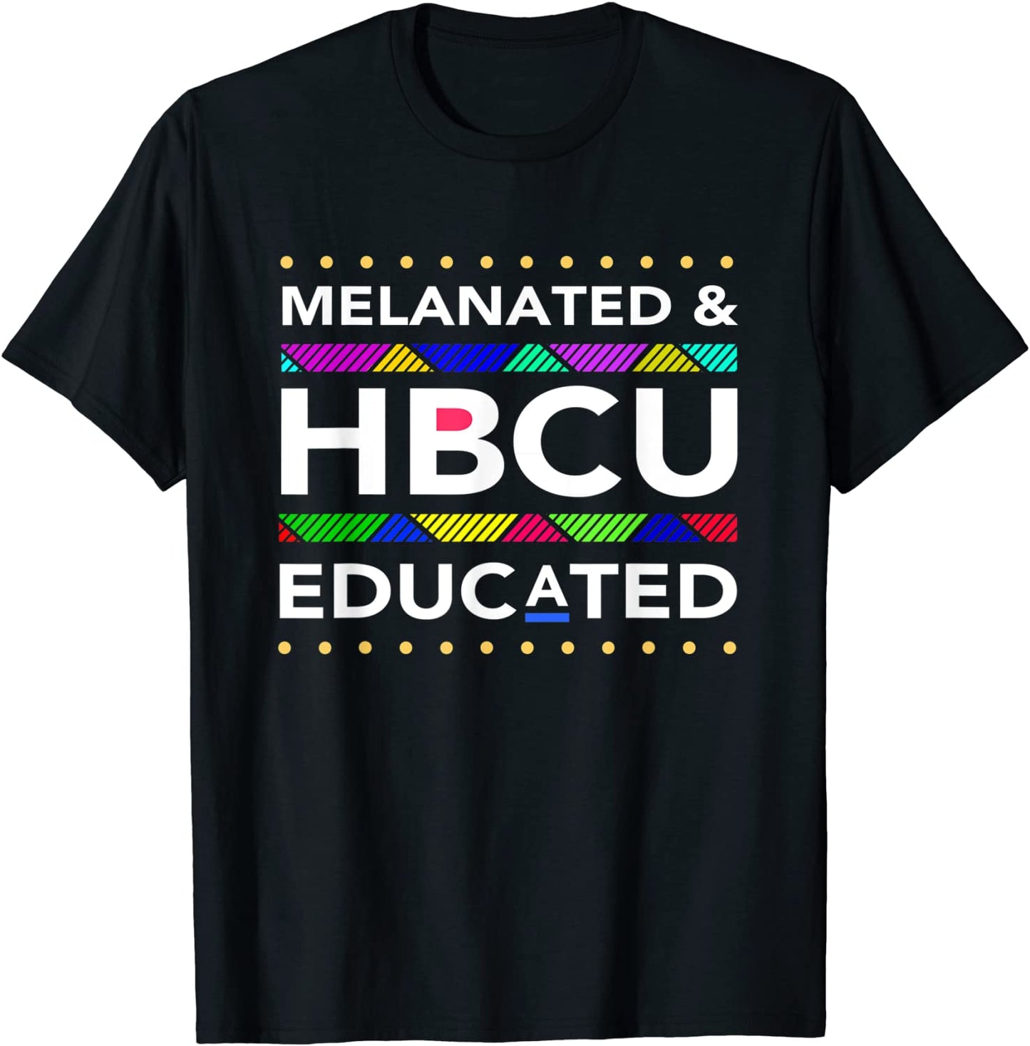 Melanated HBCU Educated Historically Black Colleges Unis T-Shirt