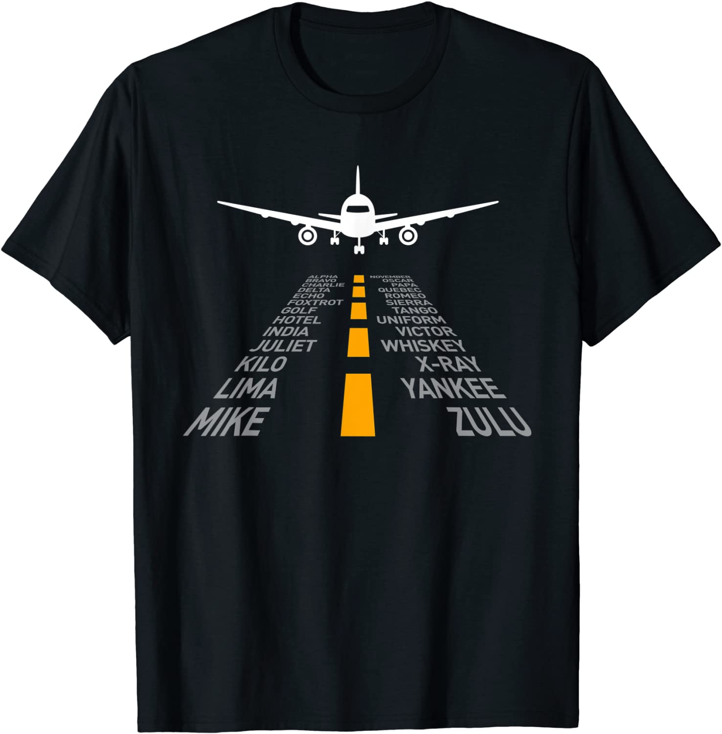 Airplane Pilot Gifts Airport Runway Phonetic Alphabet Plane T-Shirt
