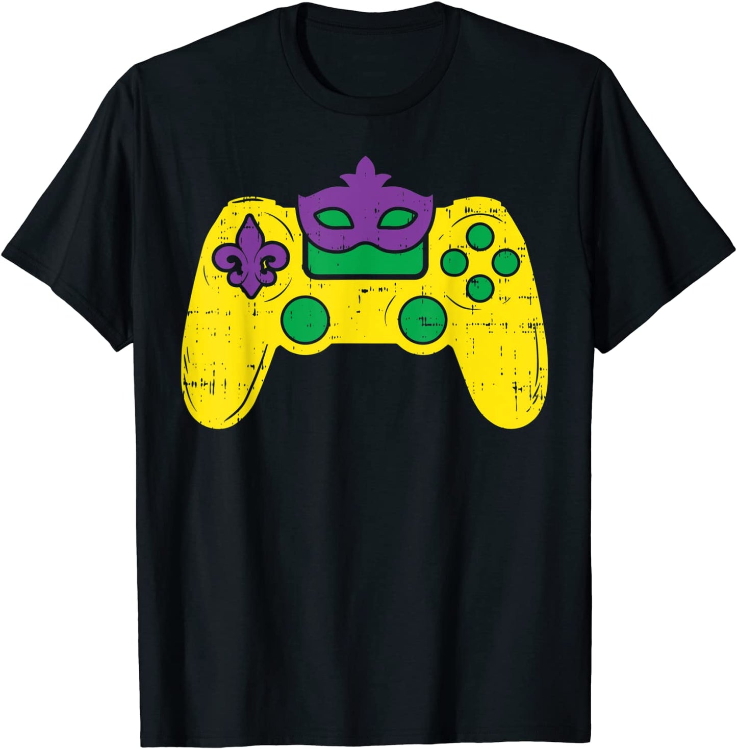 Video Game Controller Gamer E-Sports Mardi Gras Boys Men T-Shirt