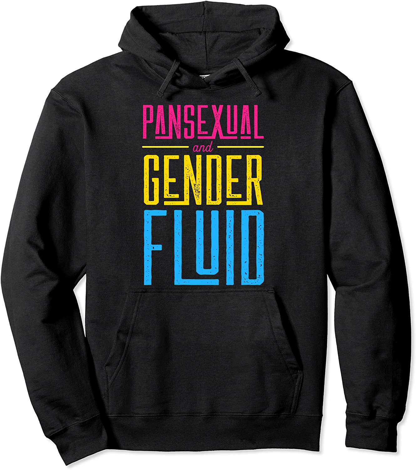 Pansexual And Genderfluid Cute LGBTQ Pride Aesthetic Stuff Pullover Hoodie