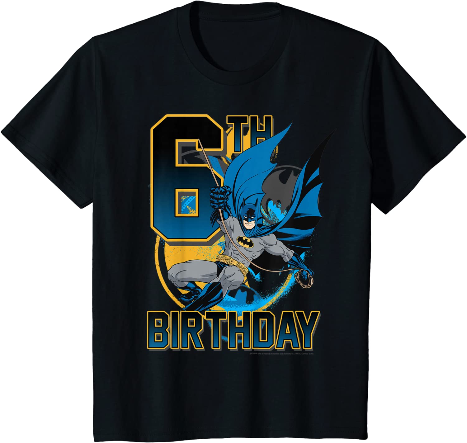 Kids DC Comics Batman 6th Birthday Action Shot T-Shirt