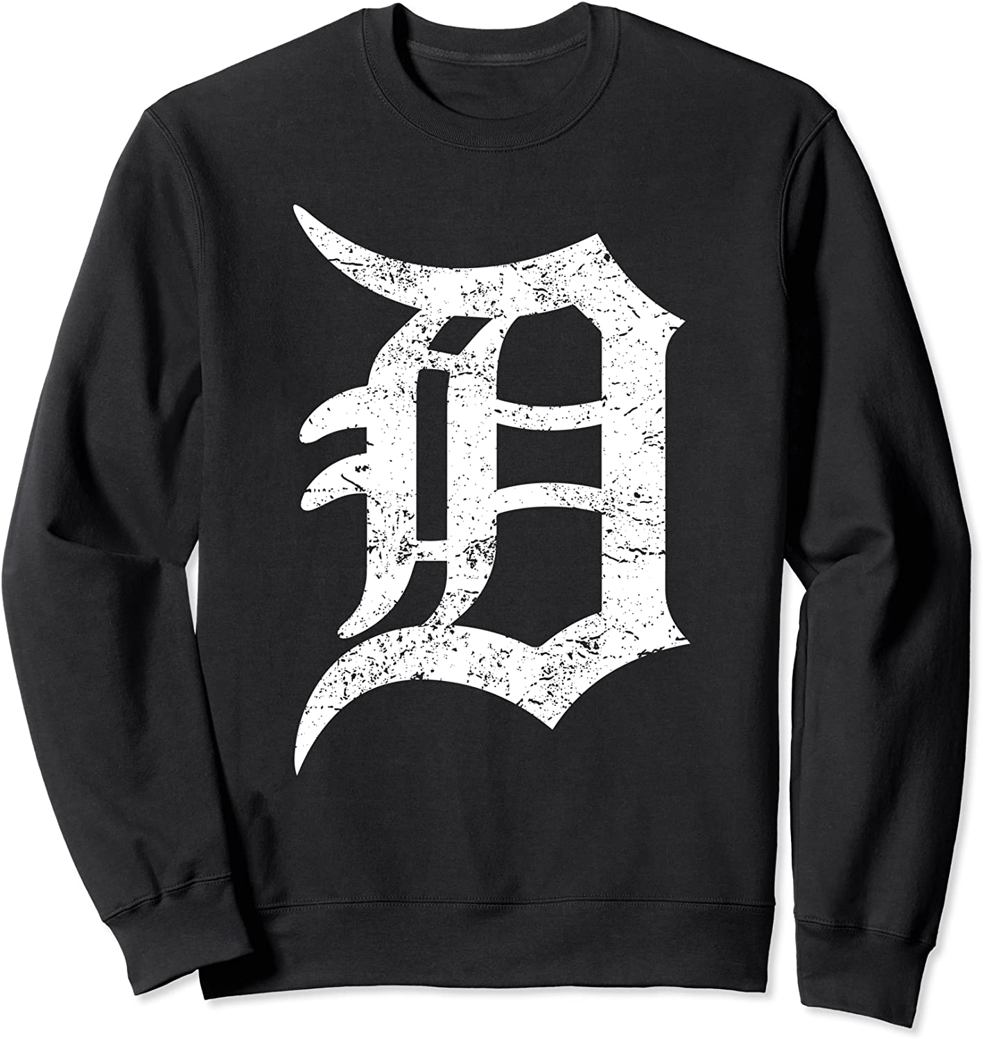 Detroit Sweater Long Graphic D Motor City Pullover Sweatshirt