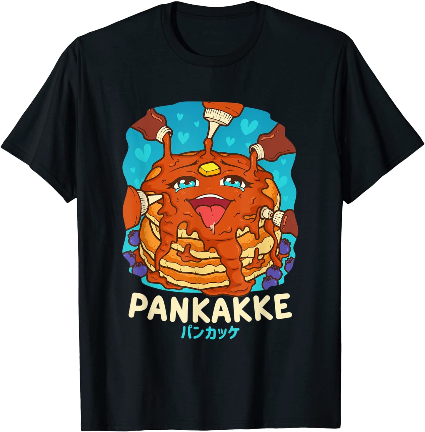 Funny Naughty Foodie Pun Kawaii Pankakke Japanese Pancake T-Shirt
