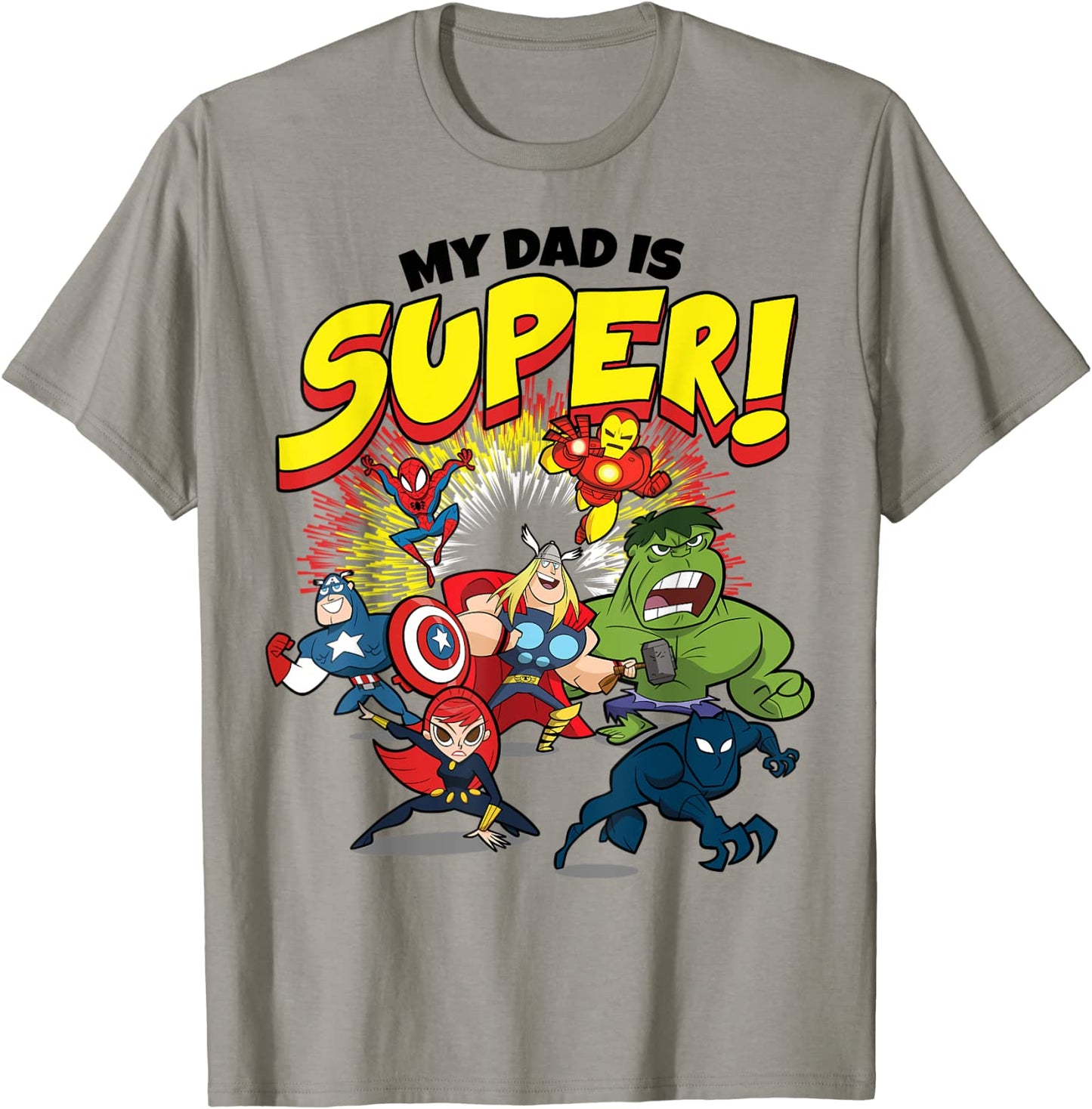 Marvel Fathers Day My Dad Is Super Avengers Breakthrough T-Shirt