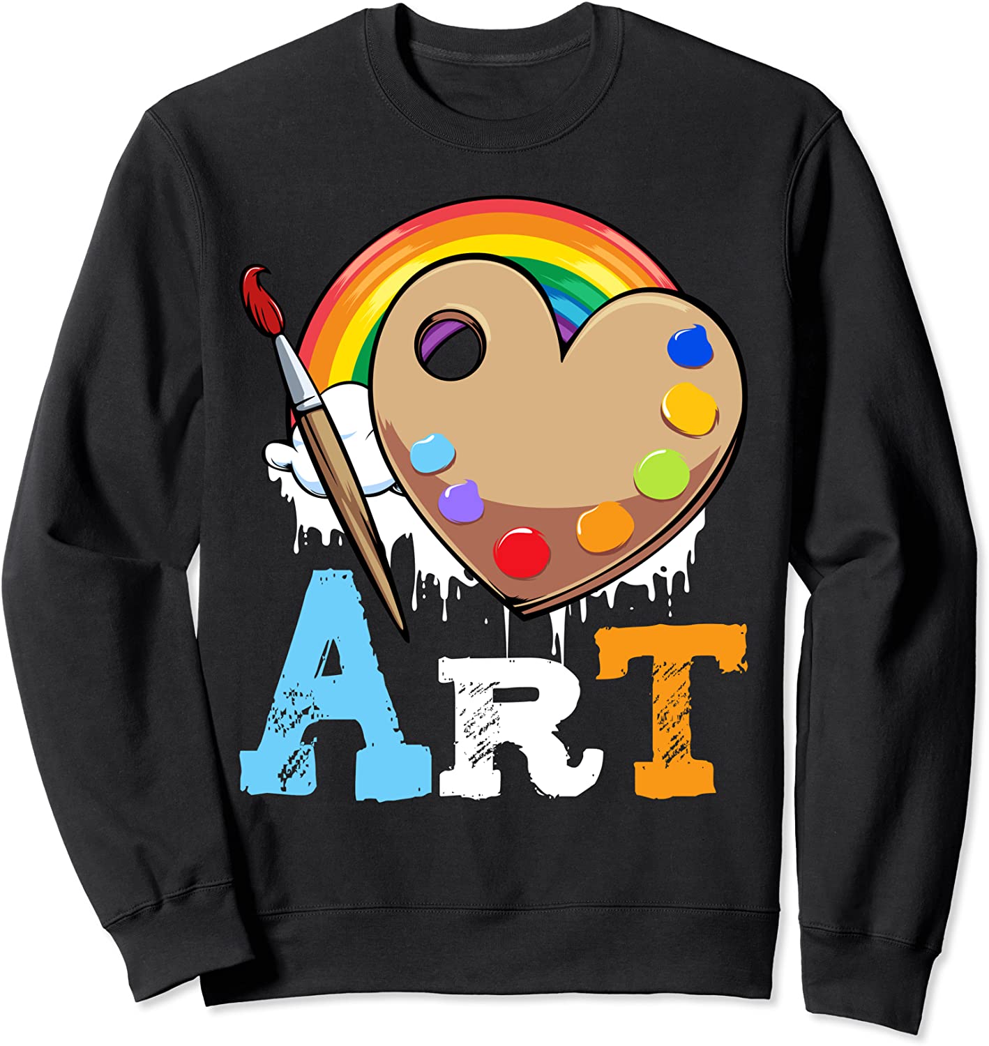 I Love Art Artist Painter Colorful Painting Crafts Gift Sweatshirt