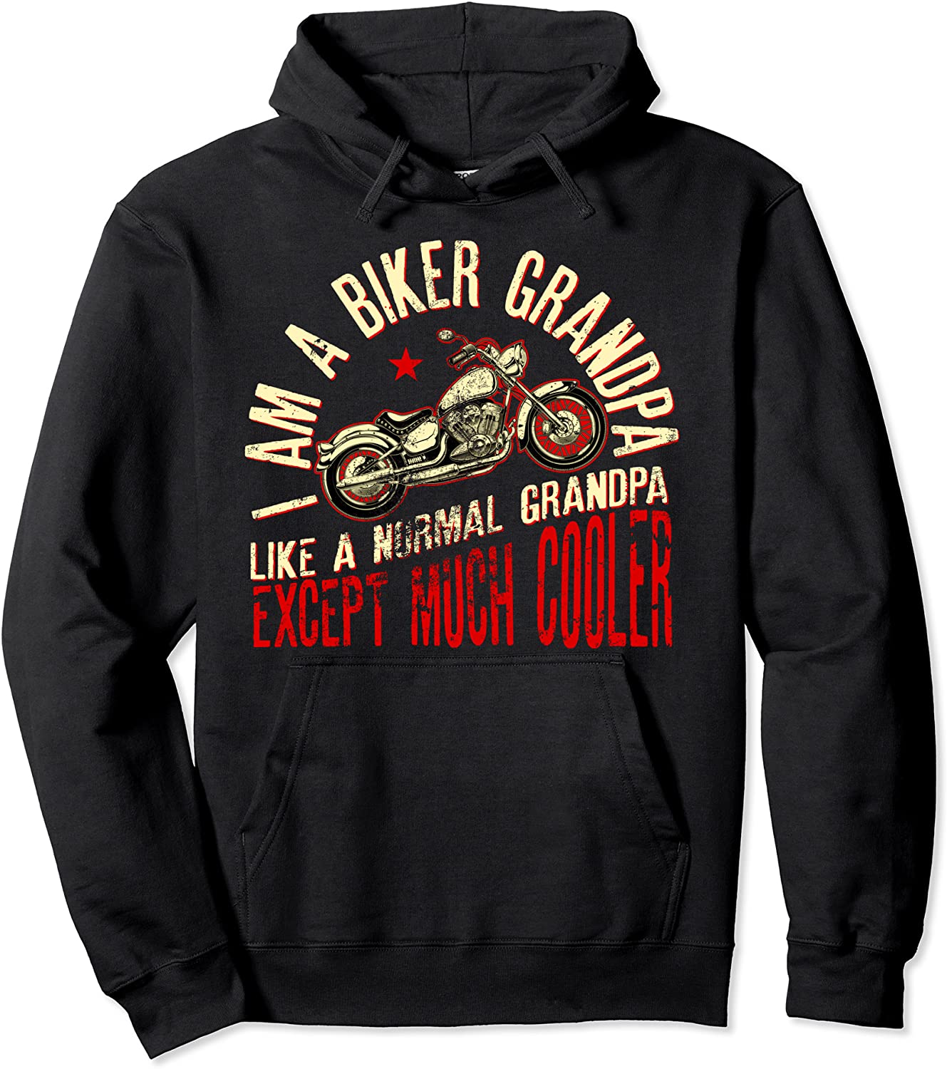 I Am A Biker GrandPa Hoodie Funny Gift for Cool Grandpas Pullover Hoodie