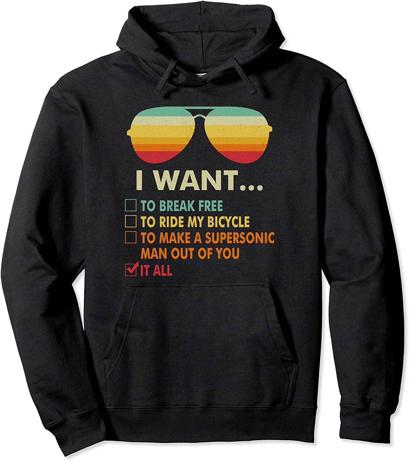 Funny Music lover Gift I Want It All Music Pullover Hoodie