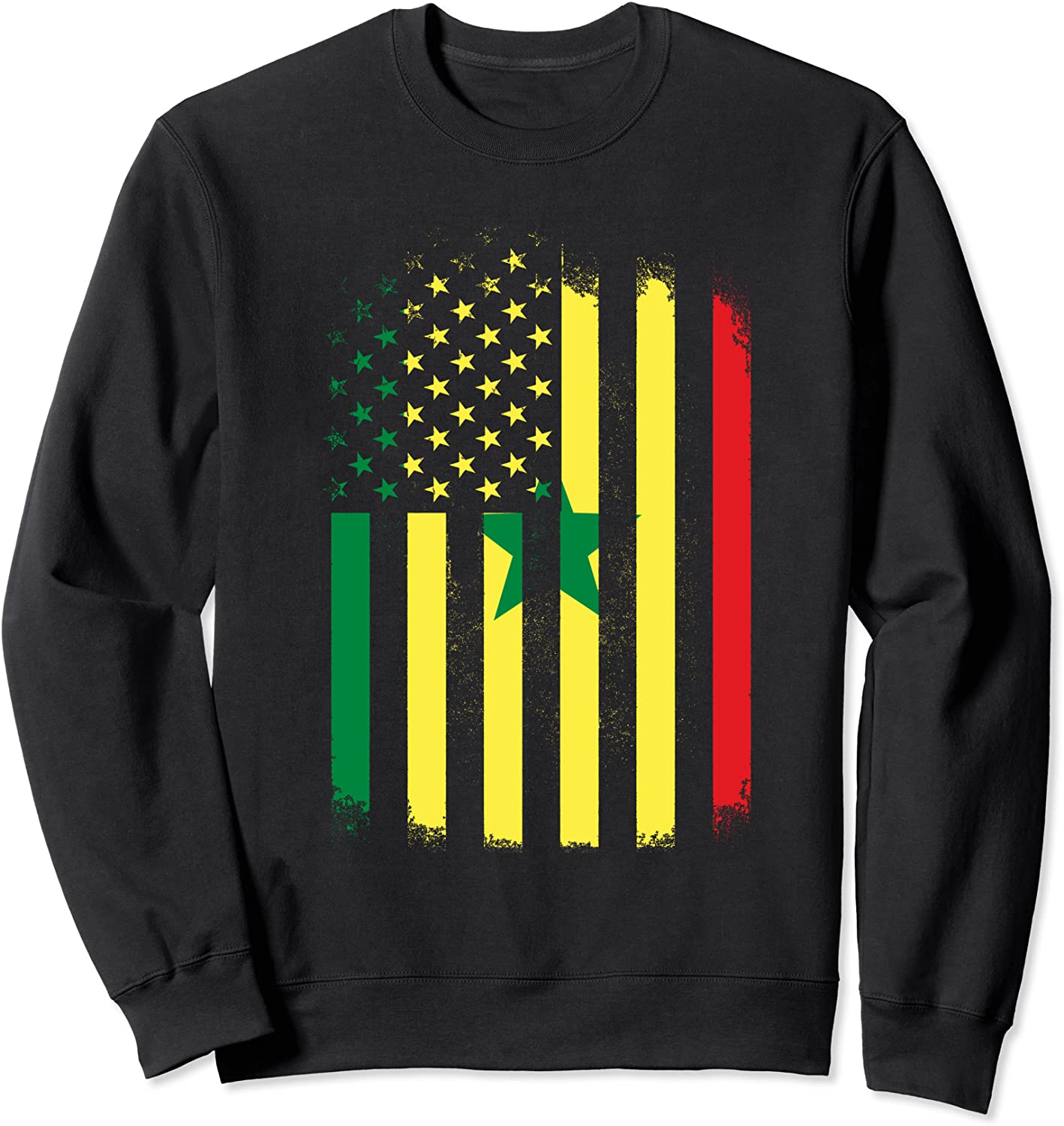 Senegal and America Flag - Senegalese American Flag Sweatshirt