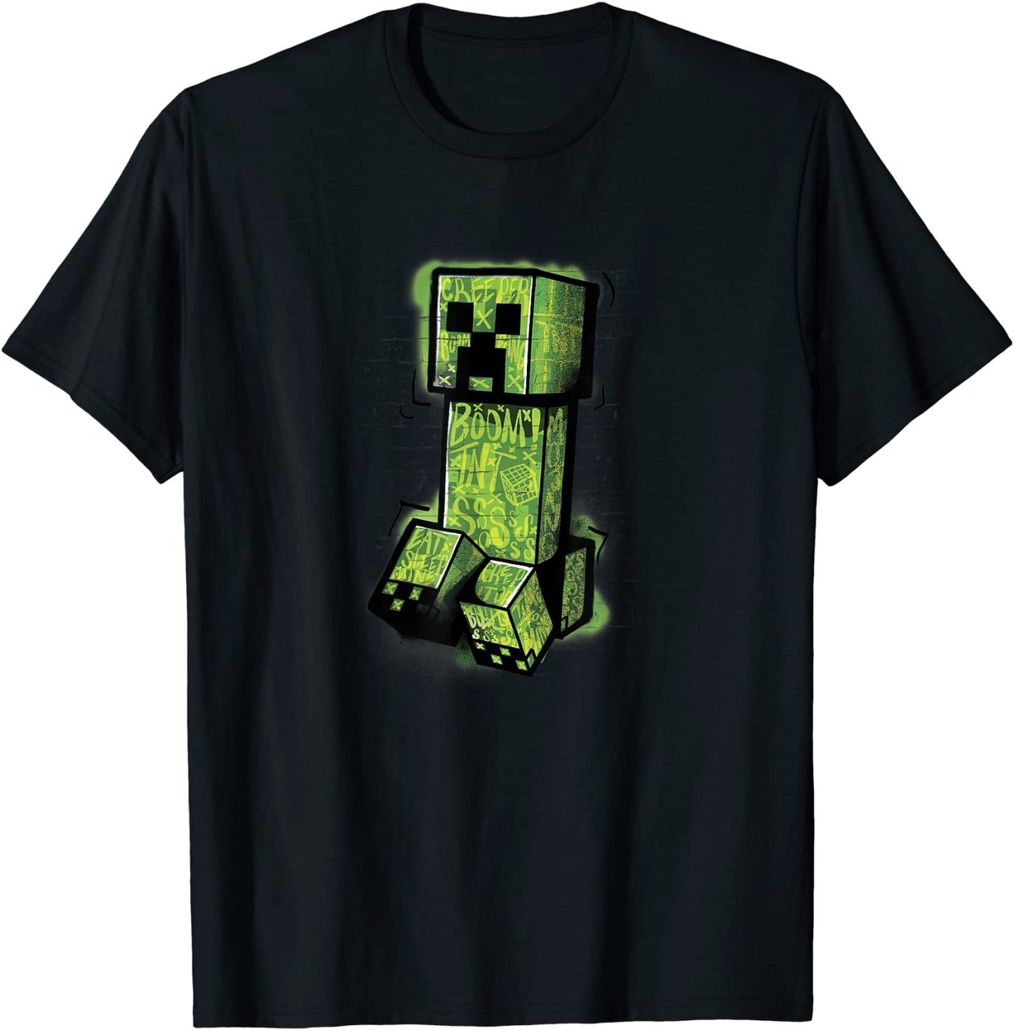 Minecraft Creeper Graffiti Sit T-Shirt