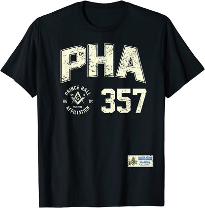 Masonic Shirt Prince Hall PHA 357 Sports Jersey Style Shirt