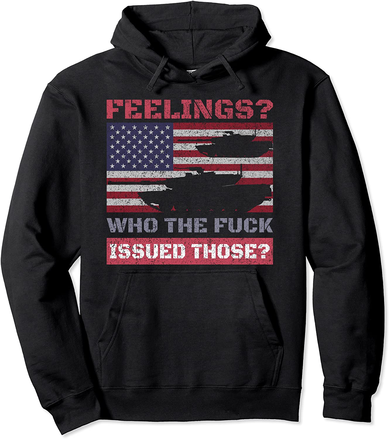 M1 Abrams Tank Veteran Gift Army Tanker USA Flag Pullover Hoodie