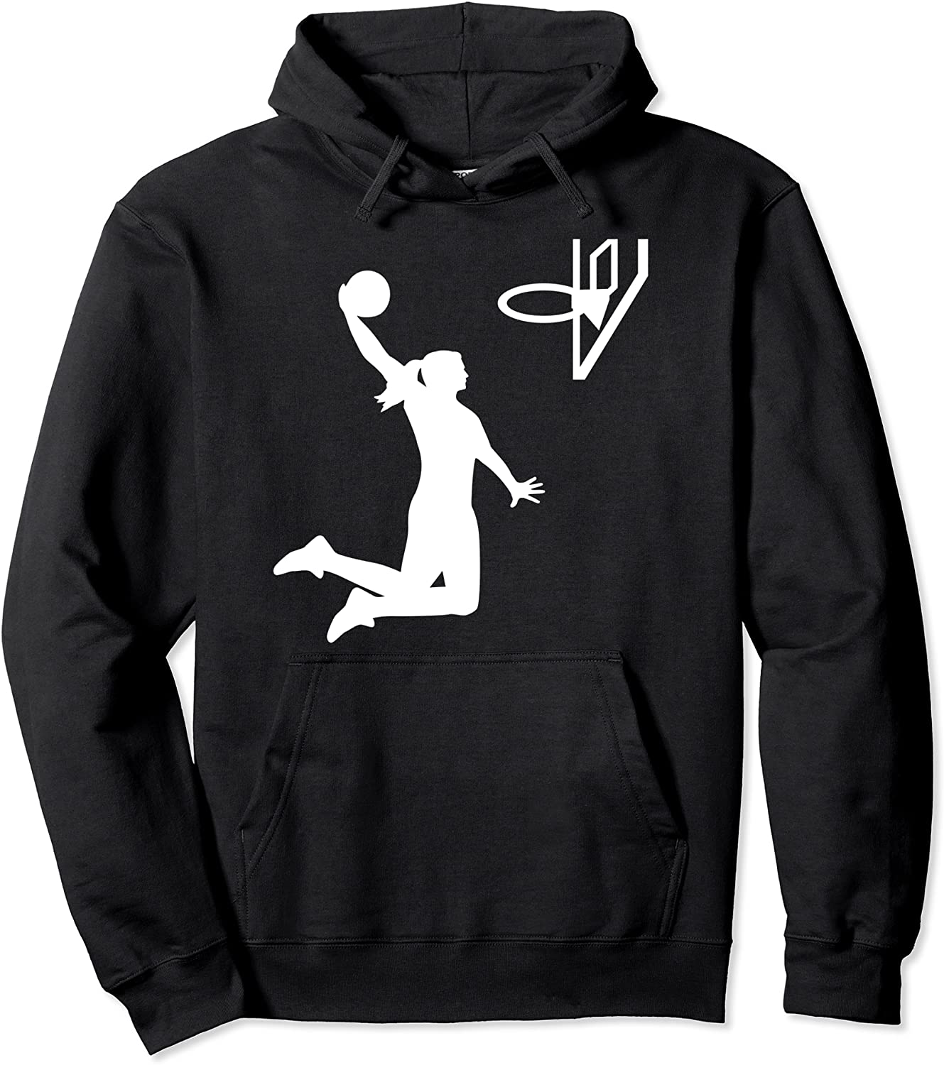 Basketball girl woman Pullover Hoodie