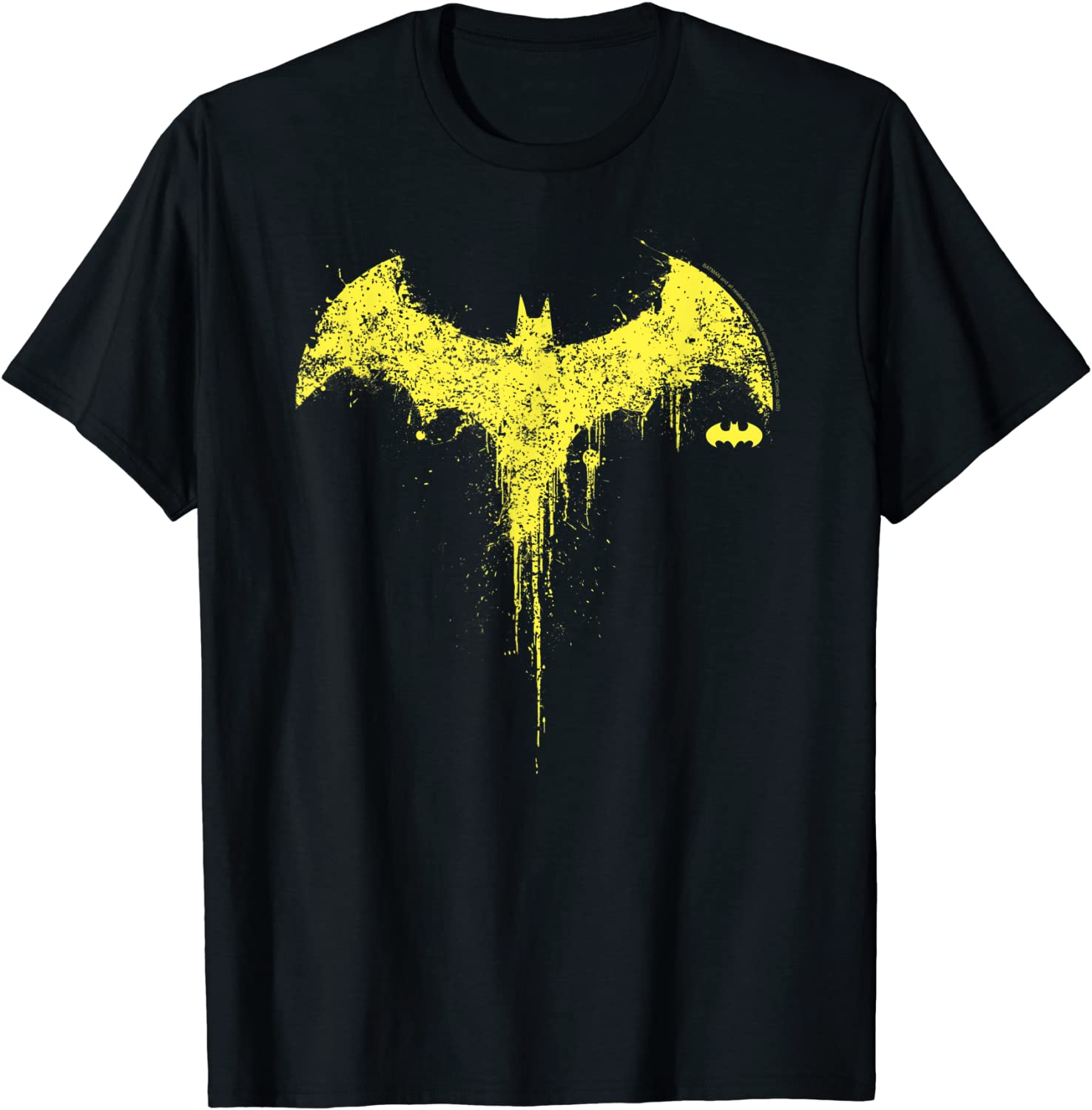 DC Fandome Batman Paint Splatter Drip Logo T-Shirt