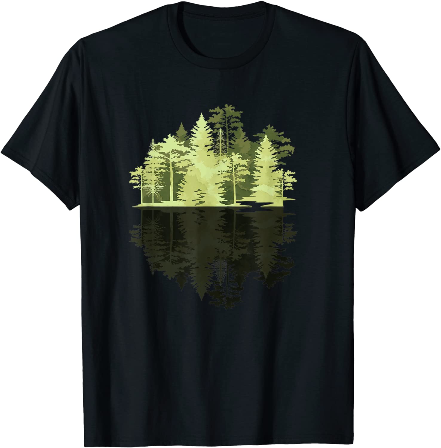Outdoors Wildlife Trees Nature Reflection Forest T-Shirt