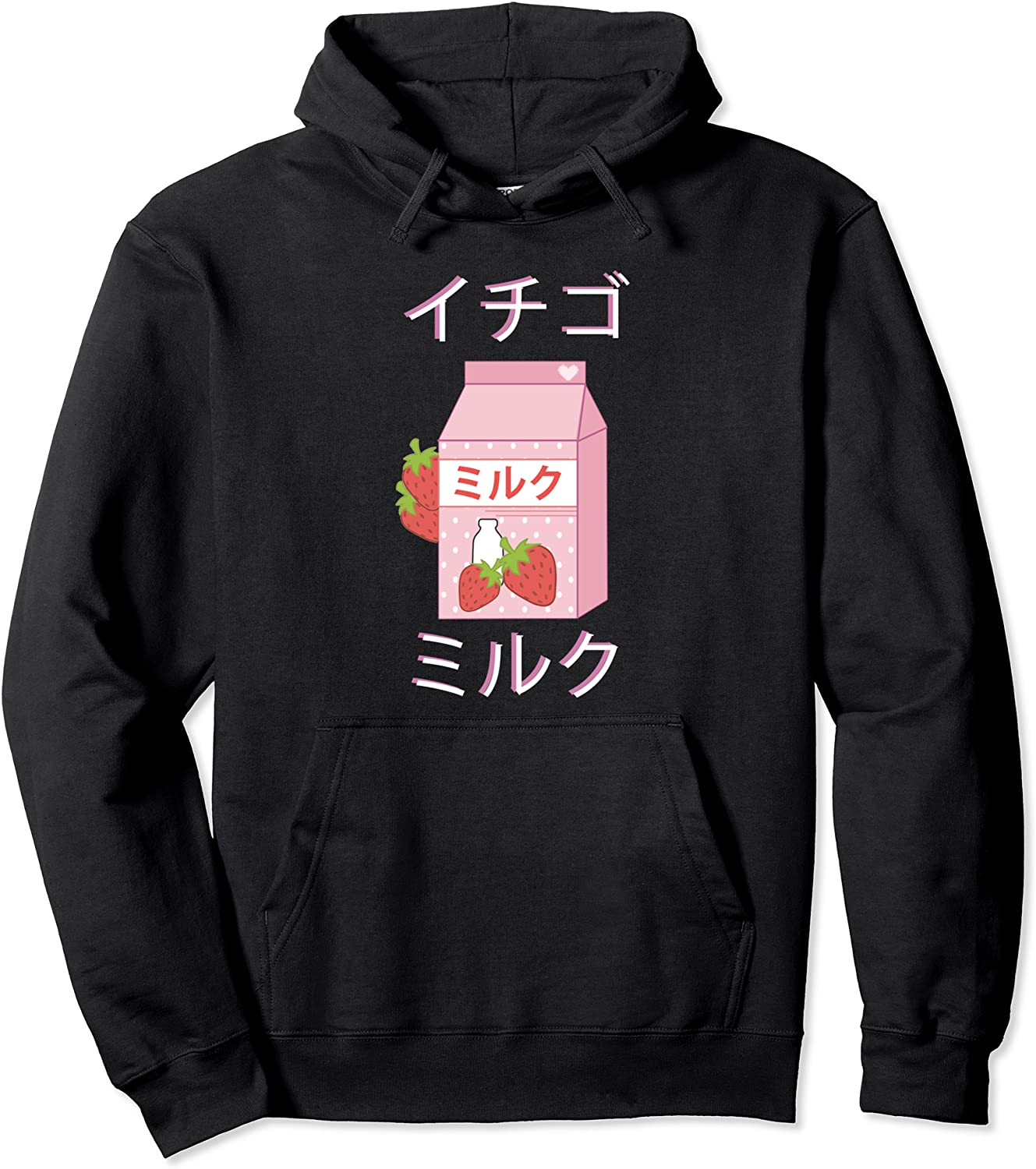 Japanese Milk Carton Hoodie Gift Kawaii Strawberry milkshake