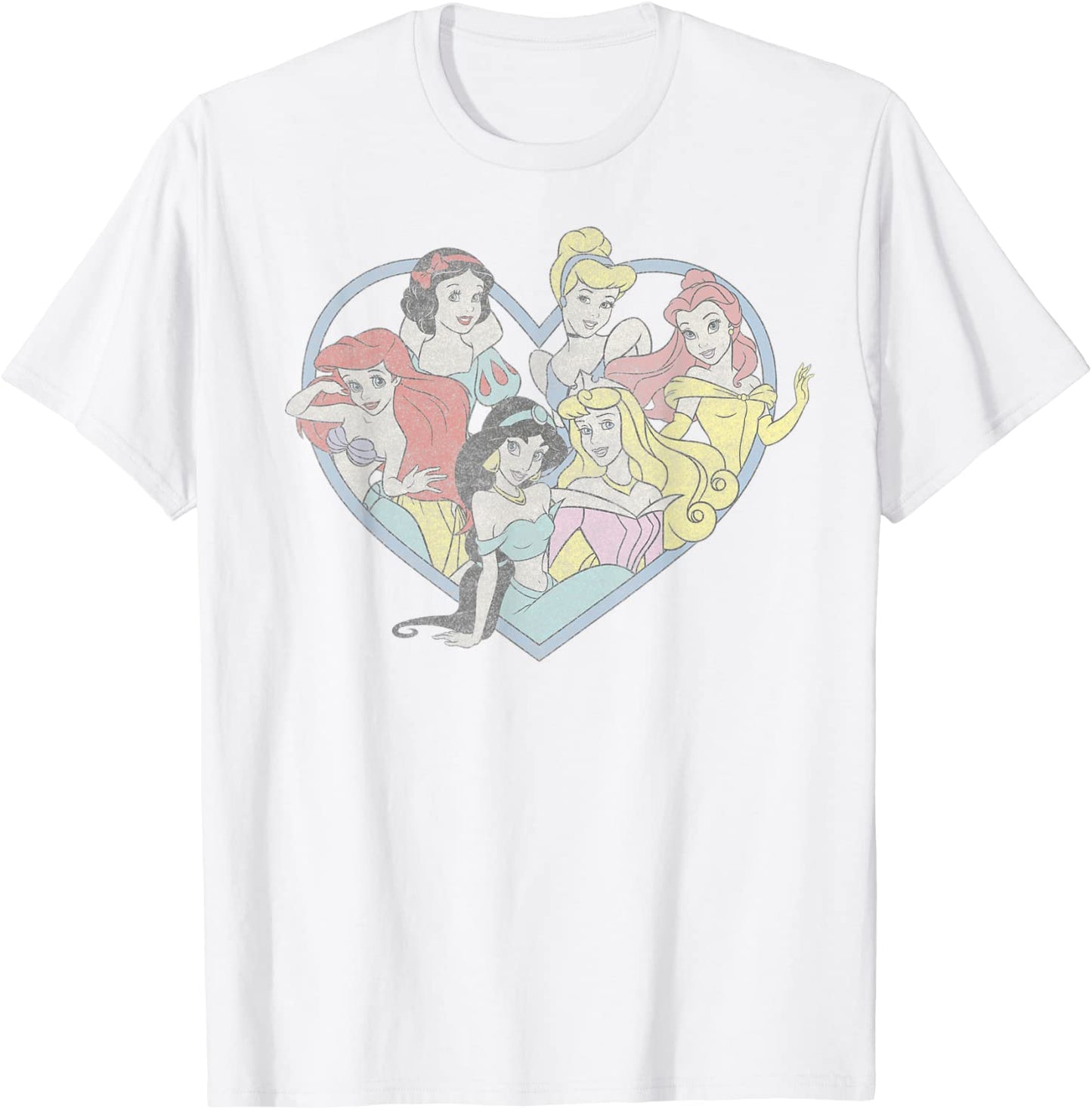 Disney Princess Valentines Day Vintage Heart T-Shirt