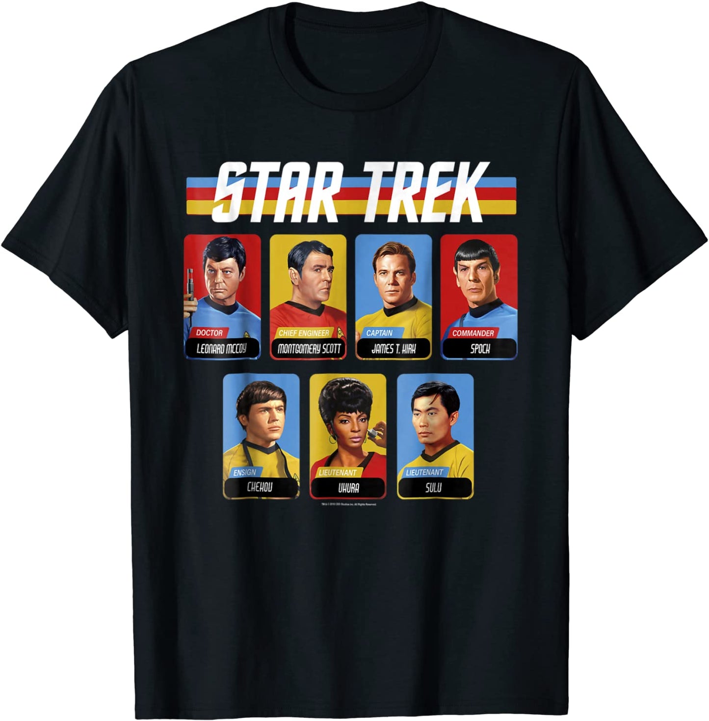 Star Trek Original Series Crew Retro Rainbow Graphic T-Shirt