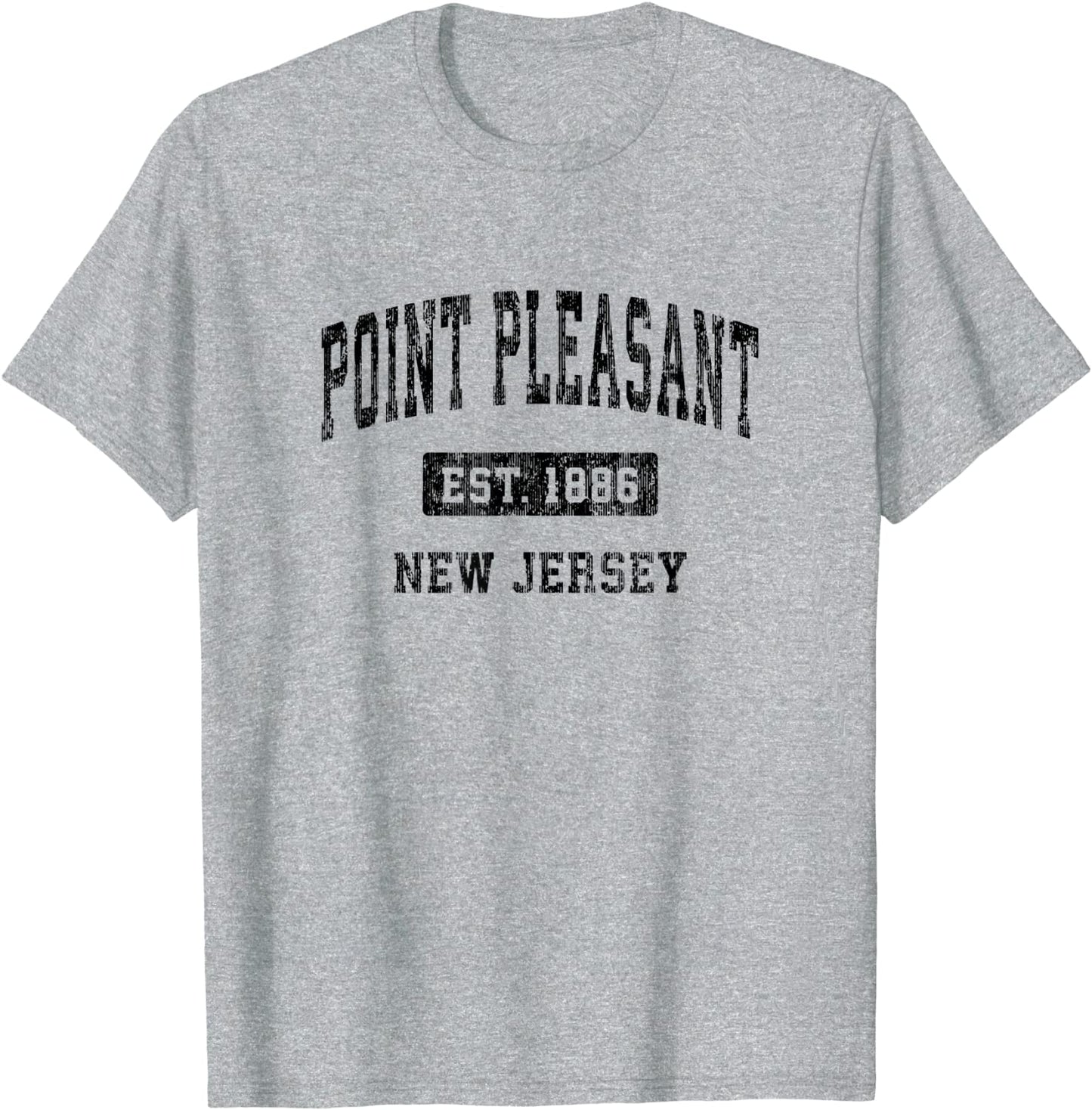 Point Pleasant New Jersey NJ Vintage Sports Design Black Des T-Shirt