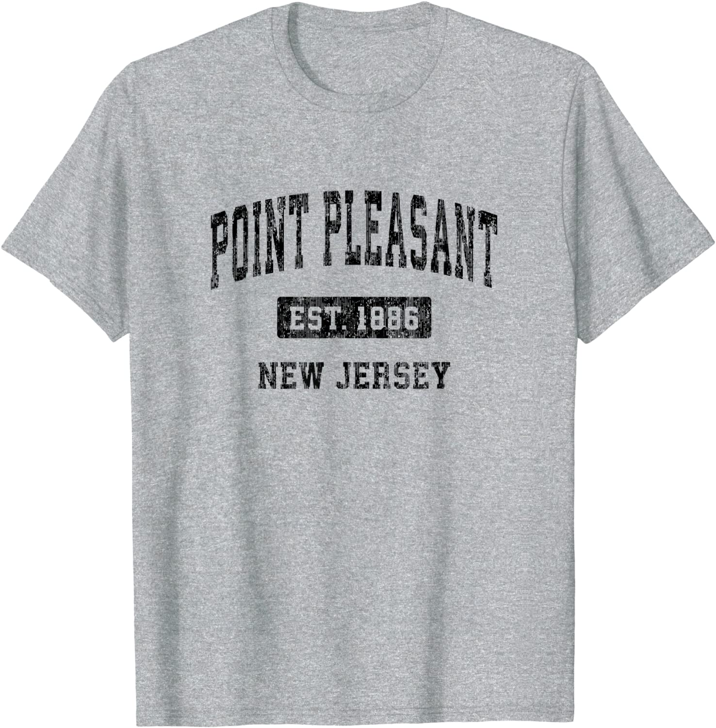 Point Pleasant New Jersey NJ Vintage Sports Design Black Des T-Shirt