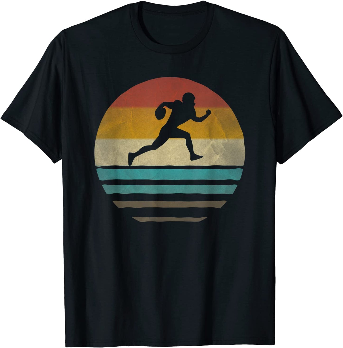 Retro Vintage Sunset Old School American Football Sport Gift T-Shirt