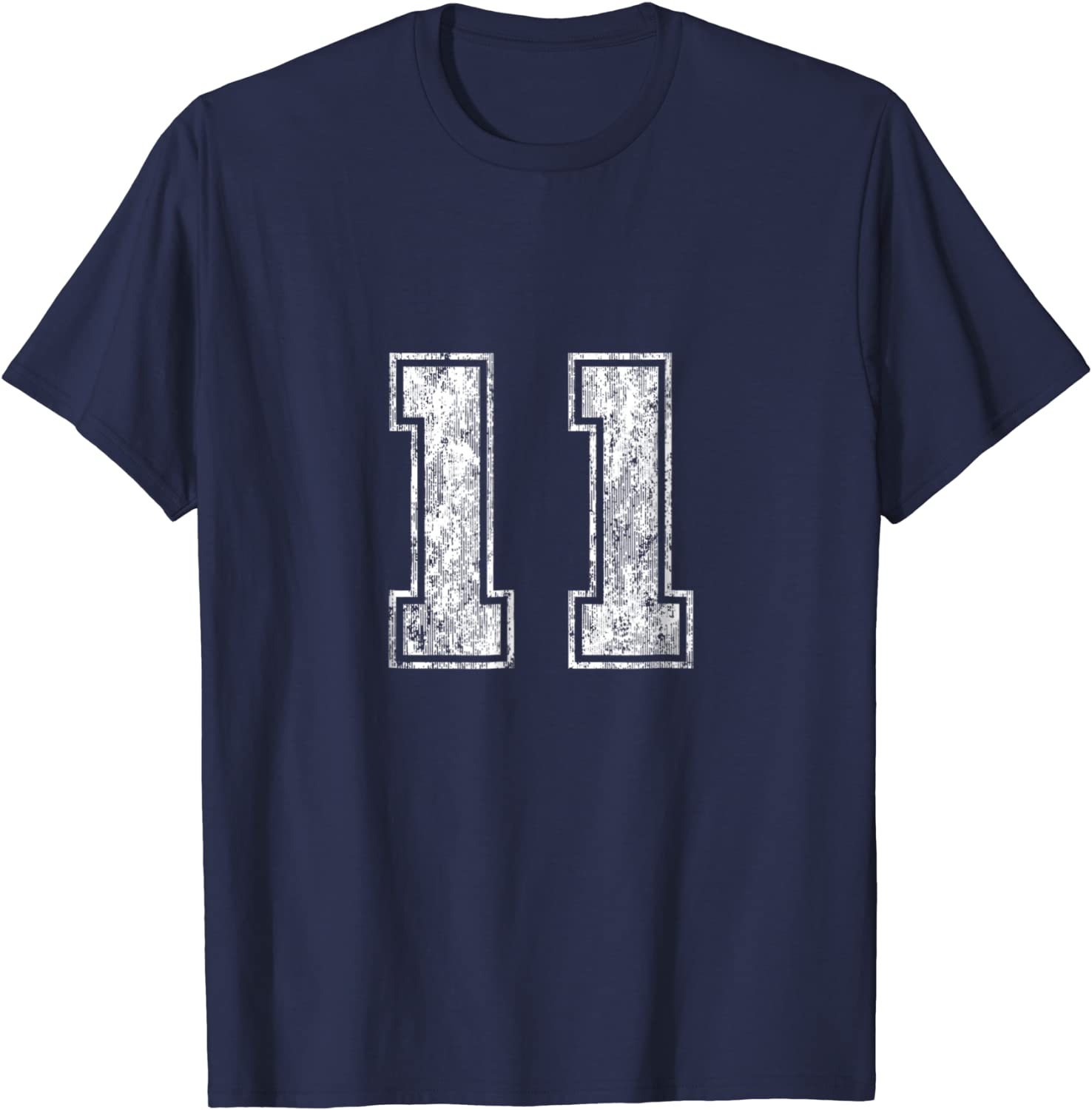 Number 11 T-Shirt Vintage Eleven Tee Sports Design