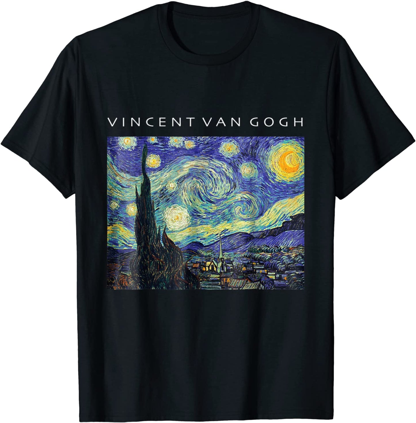 Vincent Van Gogh Starry Night T-Shirt Painting Art Shirt T-Shirt