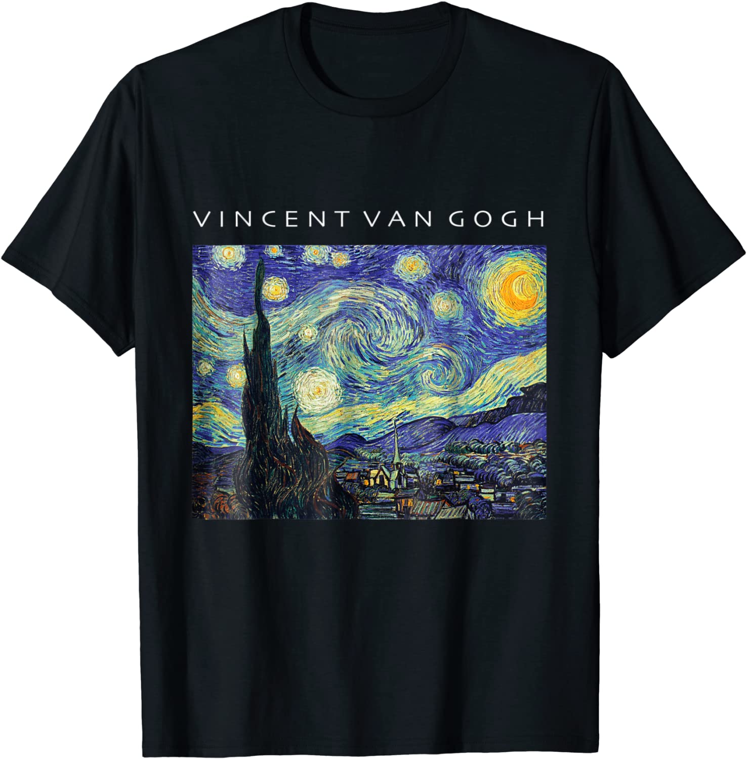 Vincent Van Gogh Starry Night T-Shirt Painting Art Shirt T-Shirt