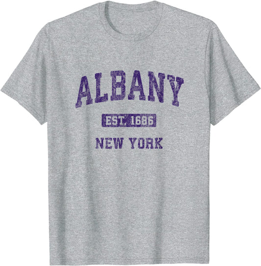 Albany New York Vintage Athletic Sports Design T-Shirt