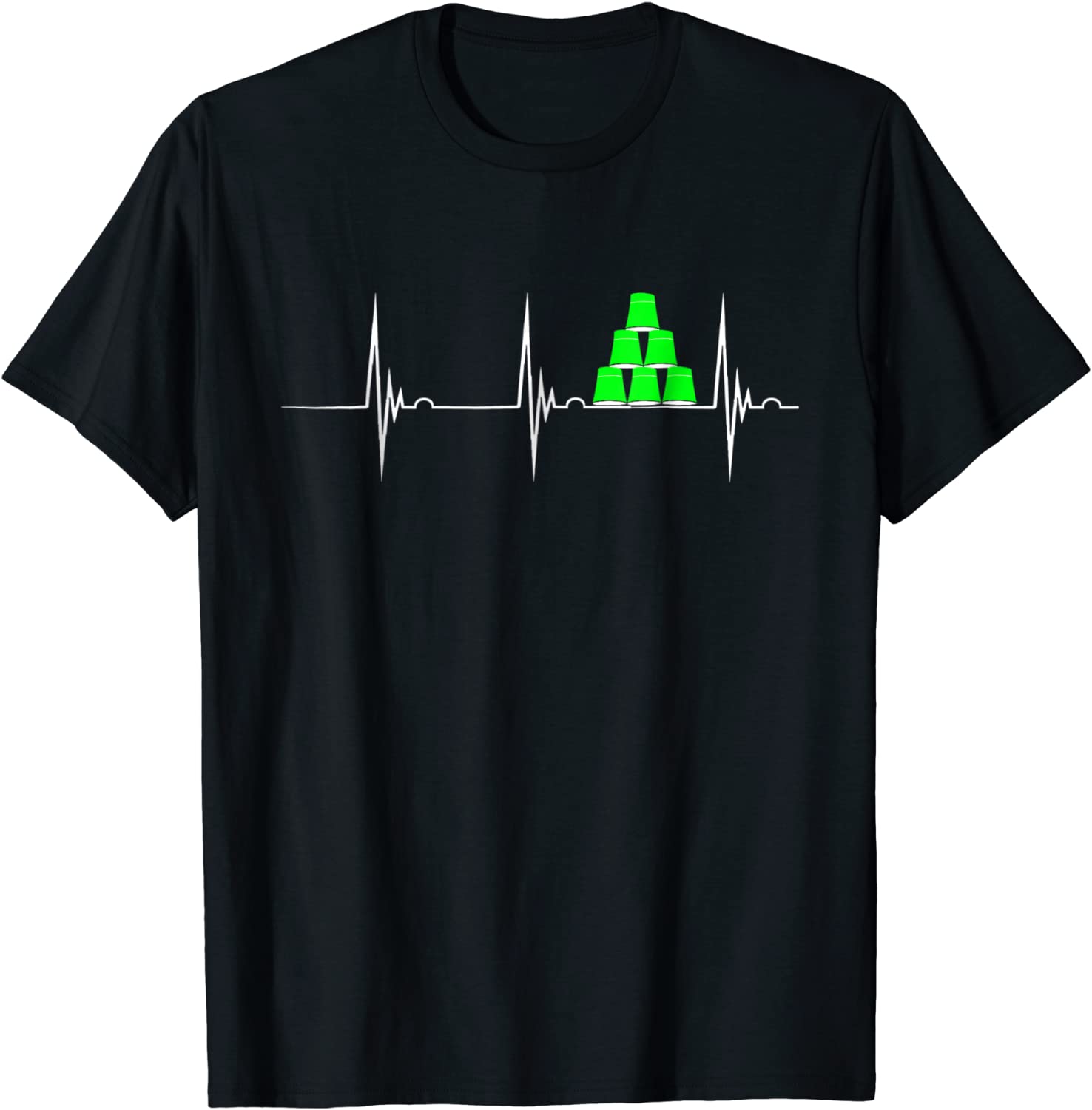Speed Stacking Heartbeat EKG Sport Stacker Pulse Line TShirt
