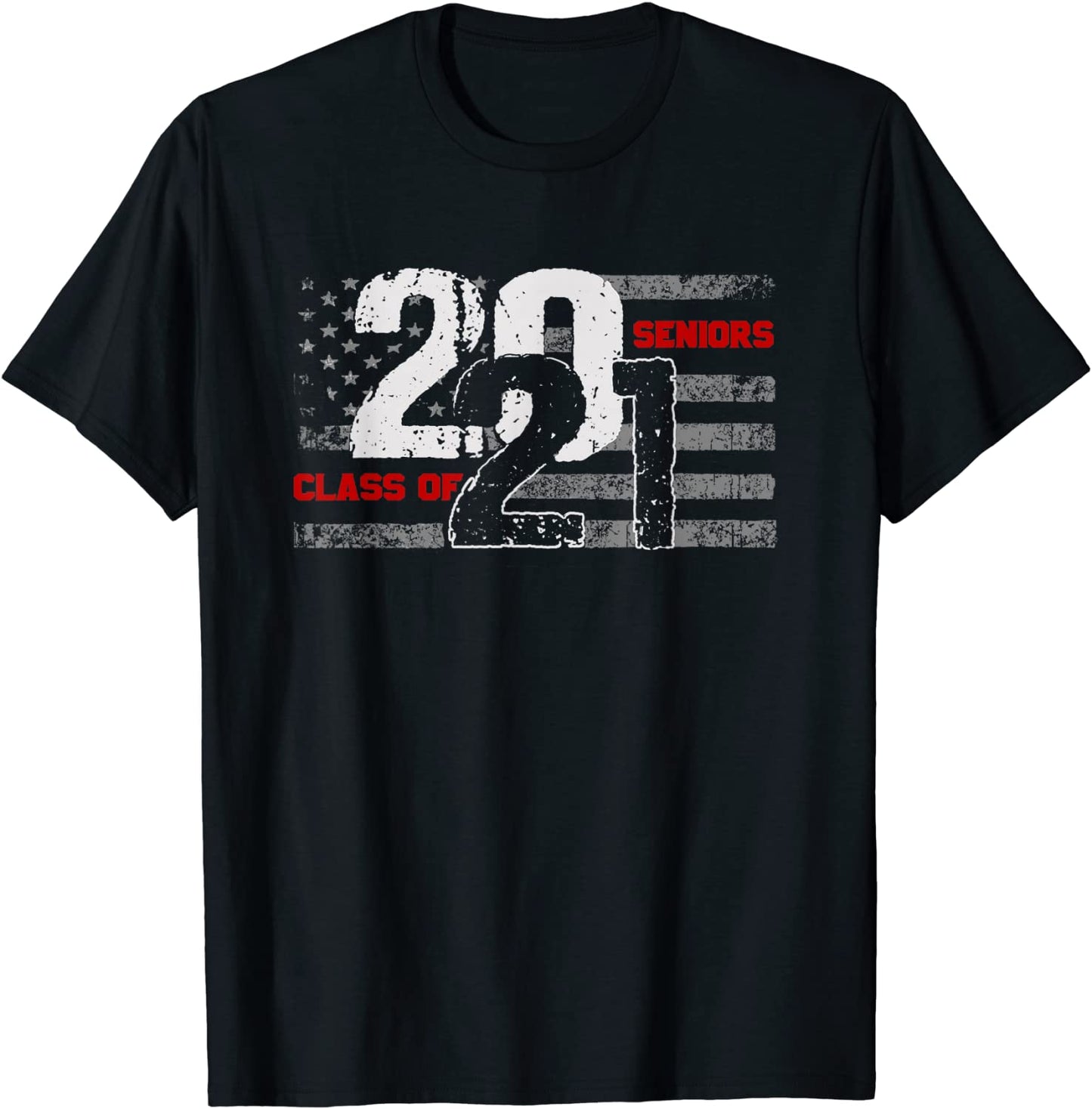 Class of 2021 Distressed American Flag Seniors T-Shirt