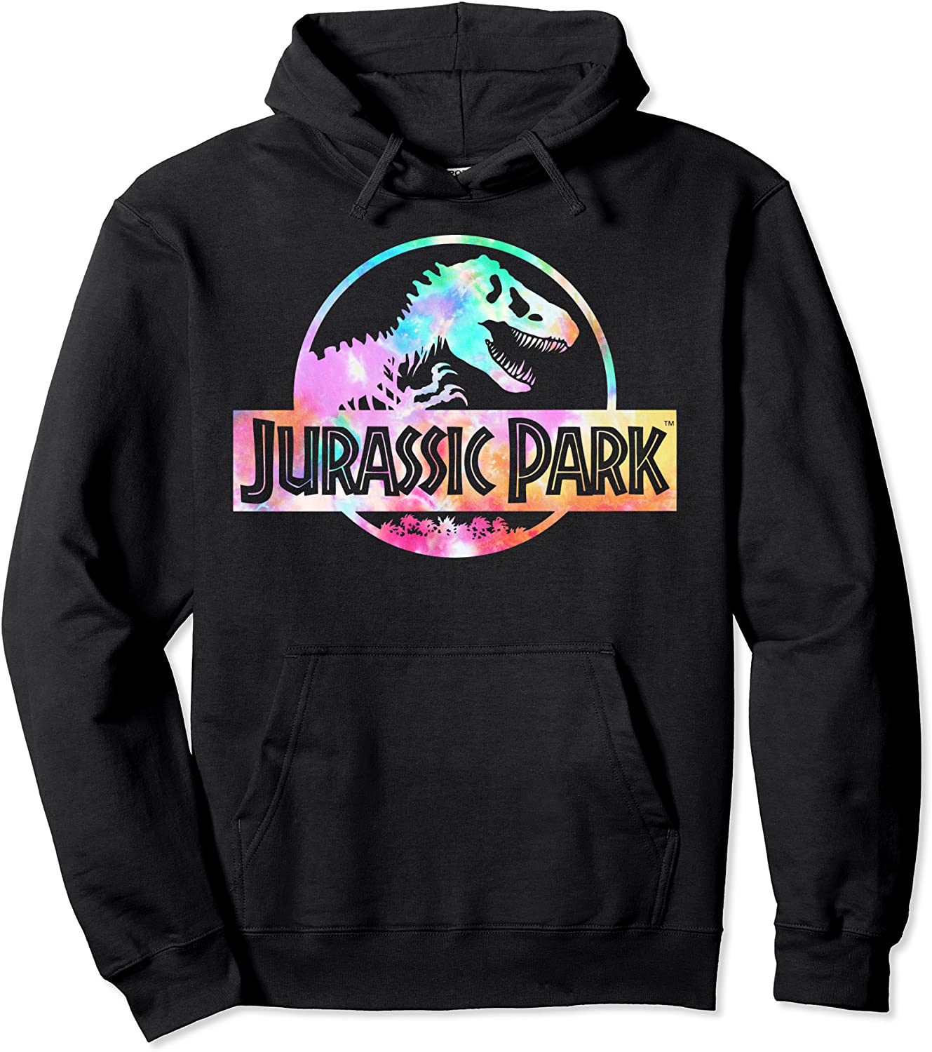 Jurassic Park Logo Tie Dye Gloss Graphic Hoodie