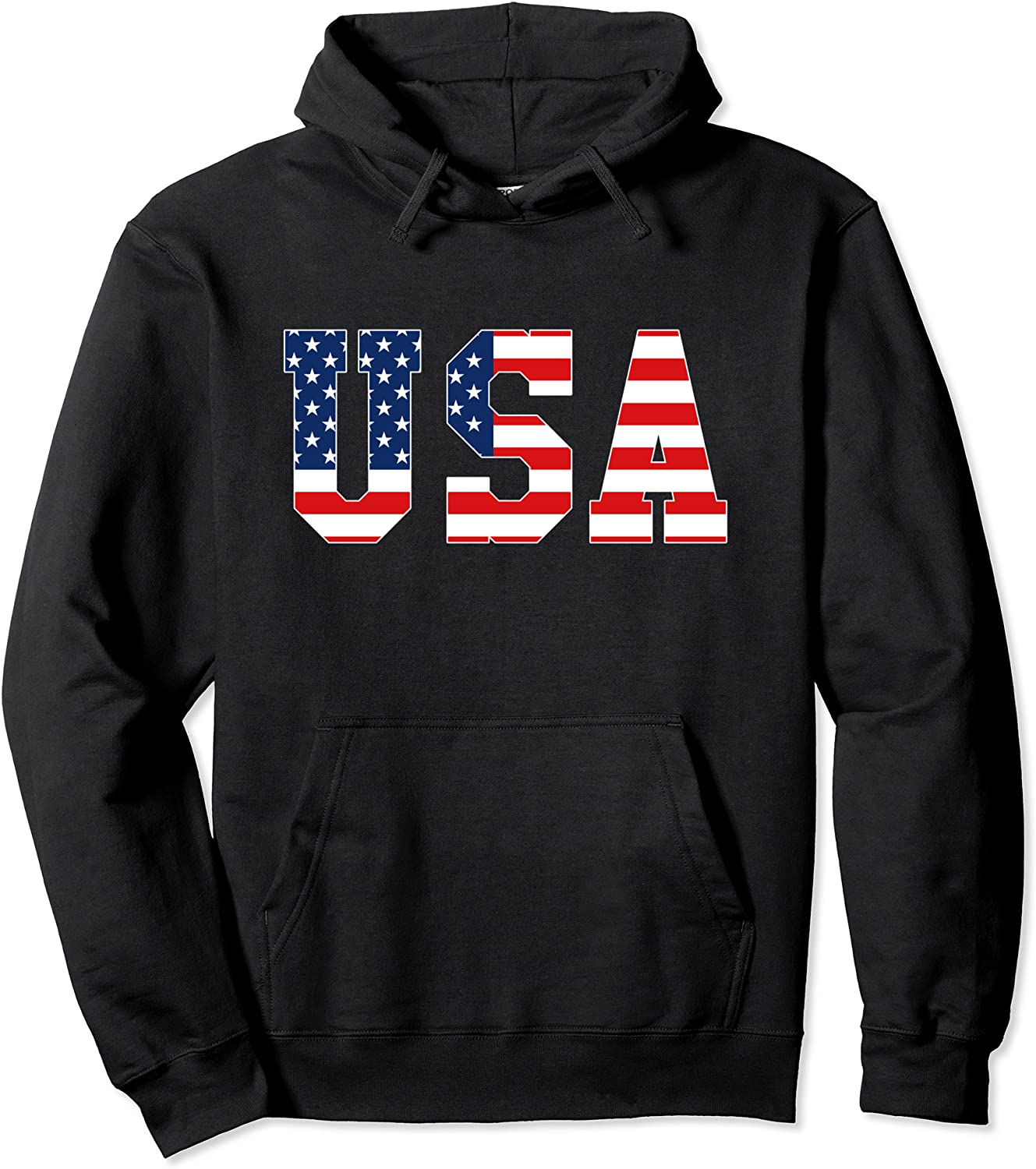 USA Patriotic American Flag Hoodie Sweatshirt Red White Blue