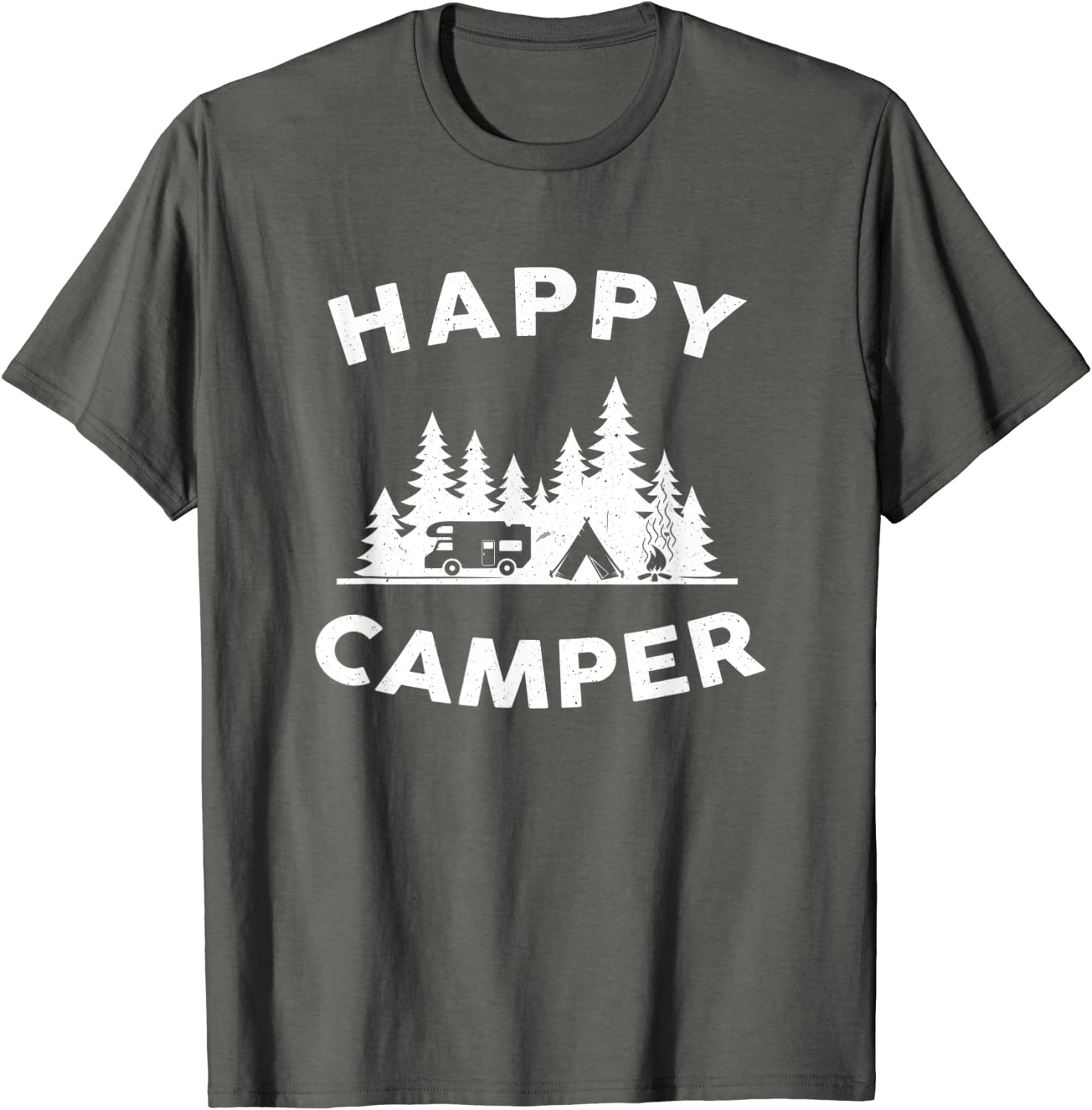 Happy Camper - Camping T-Shirt for Men Women and Kids