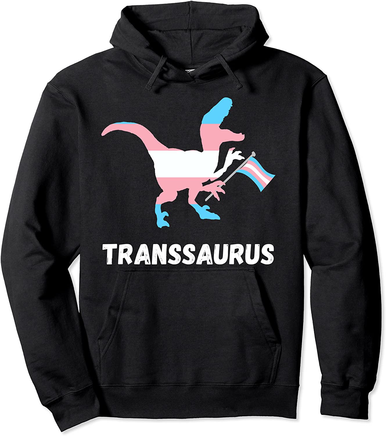 Trans Dinosaurs Transexual Dino LGBT Pride Transgender T-Rex Pullover Hoodie