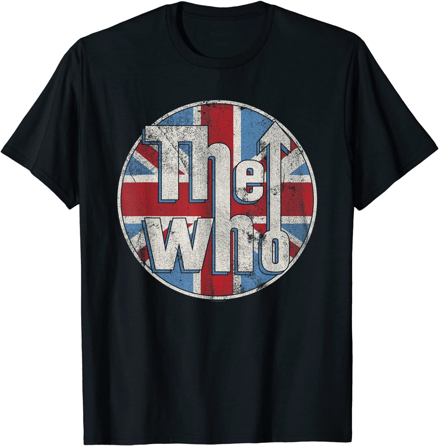The Who Official Distressed Union Jack Circle Logo T-Shirt