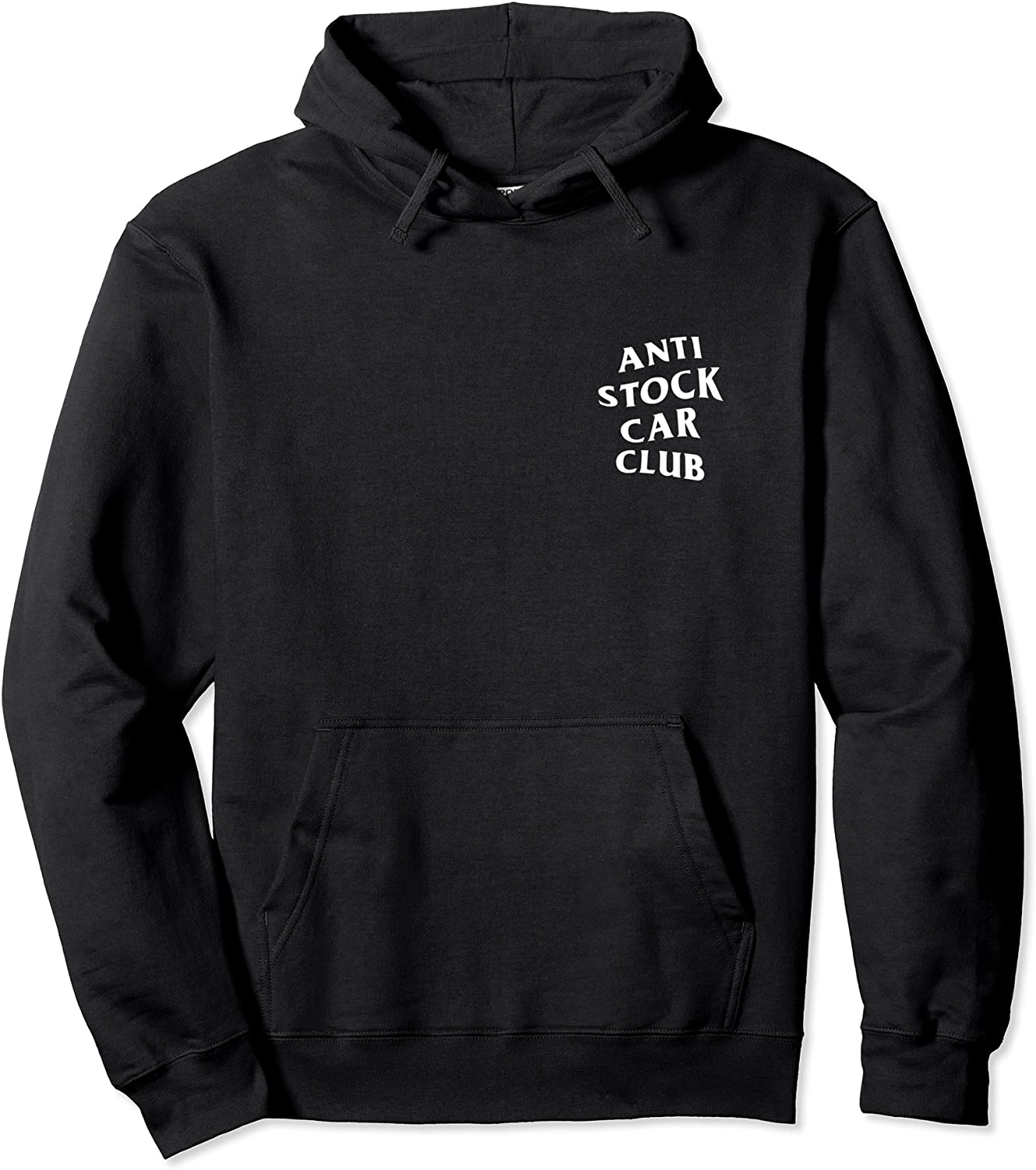 JDM Goods Anti Stock Car Club White Logo Pullover Hoodie