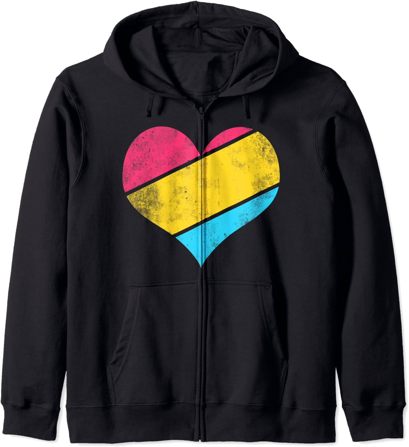 Pan Pride Heart Gay Queer Gift Pansexual Hoodie