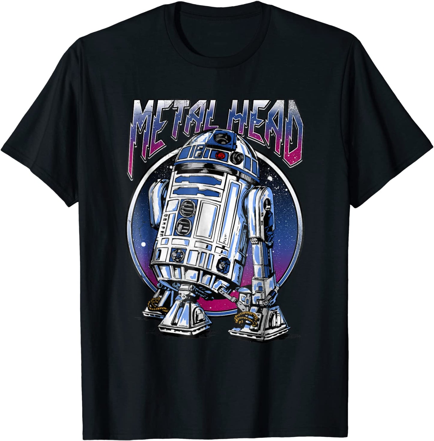 Star Wars R2D2 Metal Head Vintage Graphic T-Shirt Z2