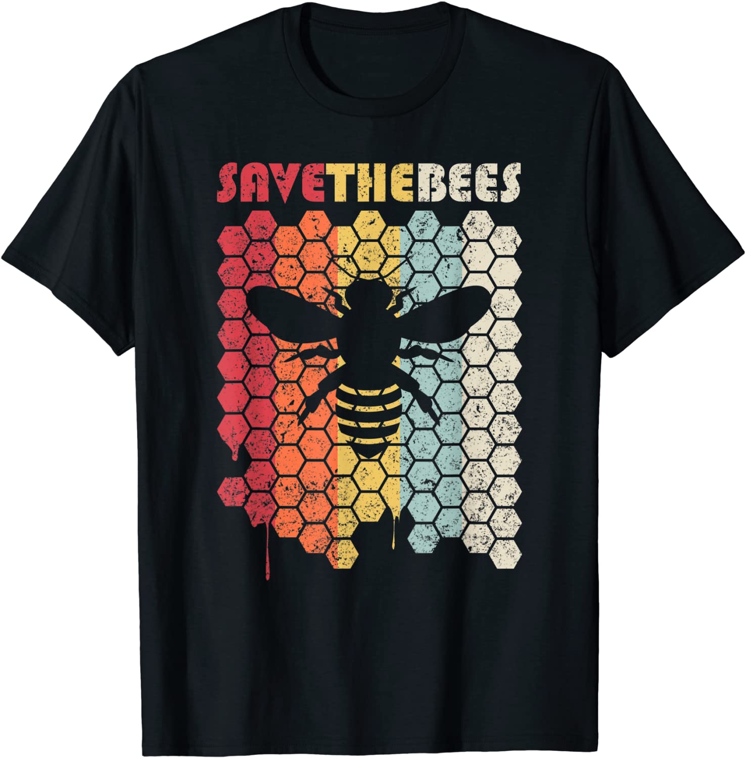 Save The Bees Shirt Retro Style Climate Change T-Shirt