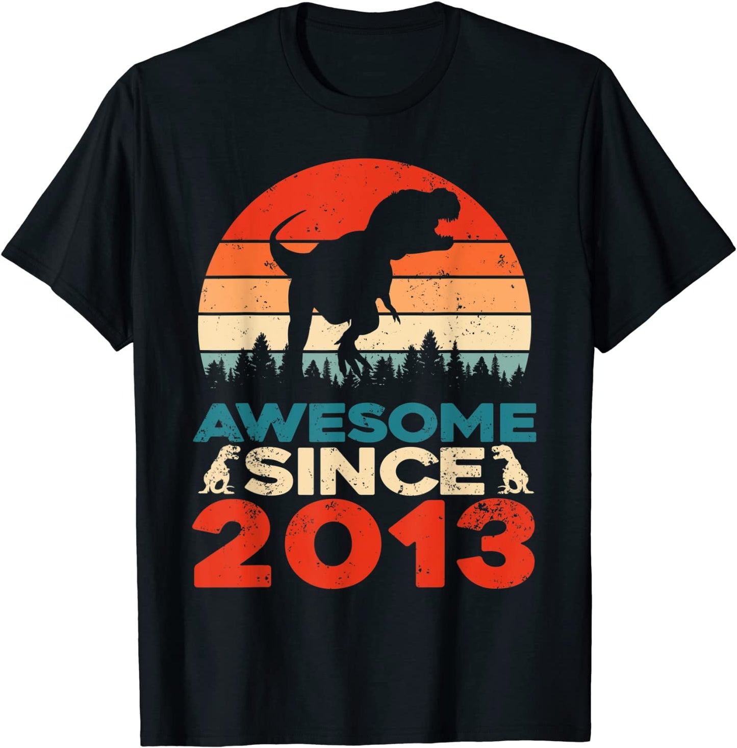 8th Birthday Dinosaur T Rex 8 Year Old Boy Kids Awesome 2013 T-Shirt