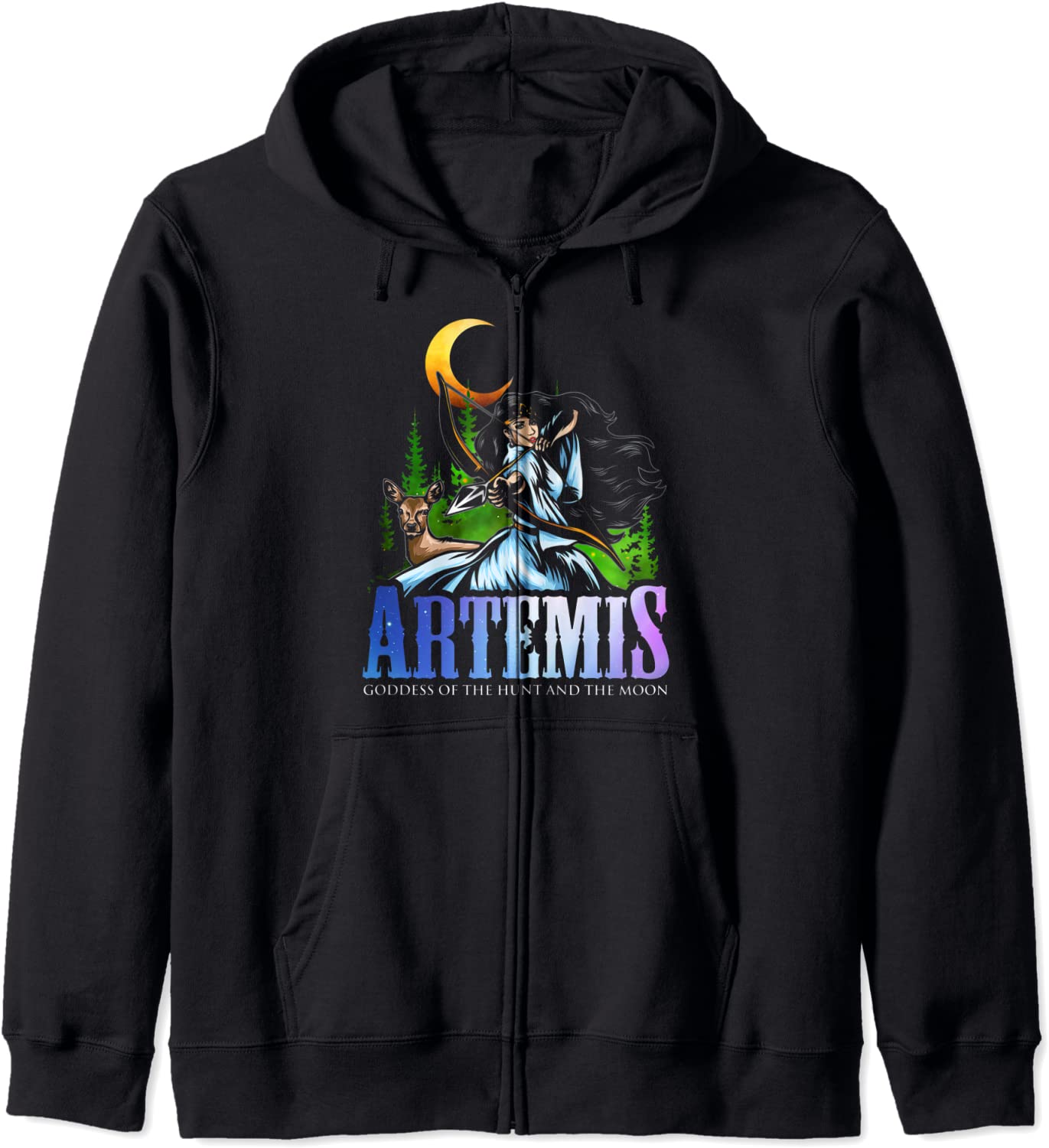 Artemis Goddess of the Moon - Ancient Greek Mythology Gods Hoodie